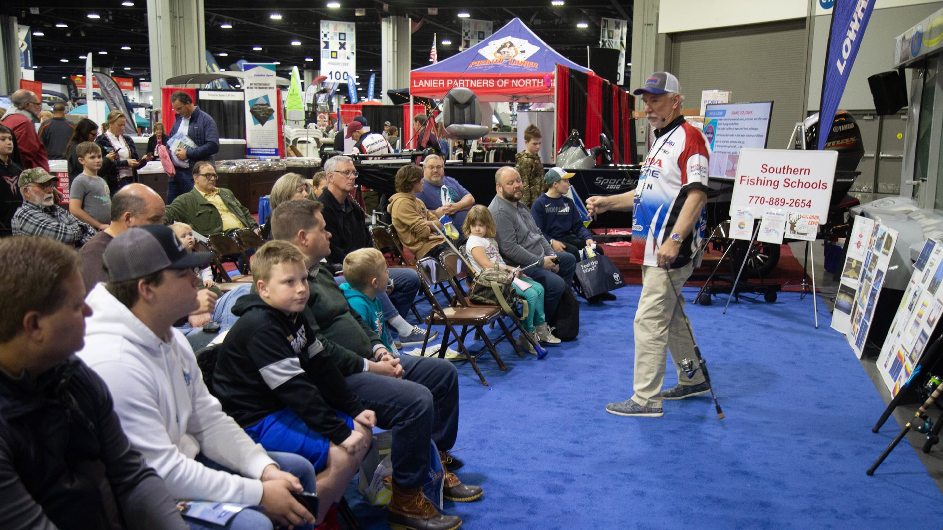 Convention venue officials aren’t expecting a quick rebound for the industry in metro Atlanta or anywhere else as concerns about the coronavirus pandemic linger. Many events have been canceled or postponed. Things were busier earlier in the year, prior to widespread concerns about COVID-19, when the Progressive Atlanta Boat Show was held at the Georgia World Congress Center in January. STEVE SCHAEFER / SPECIAL TO THE AJC