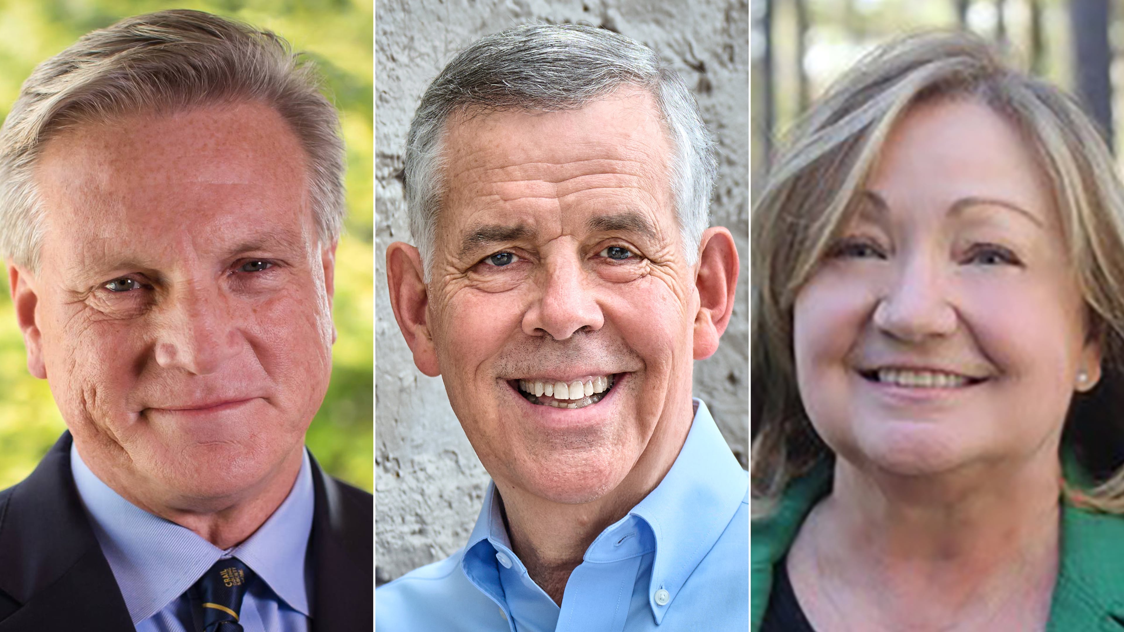 Incumbent Roswell Mayor Kurt Wilson and challengers Steve Dorvee and Mary Robichaux. (Courtesy)