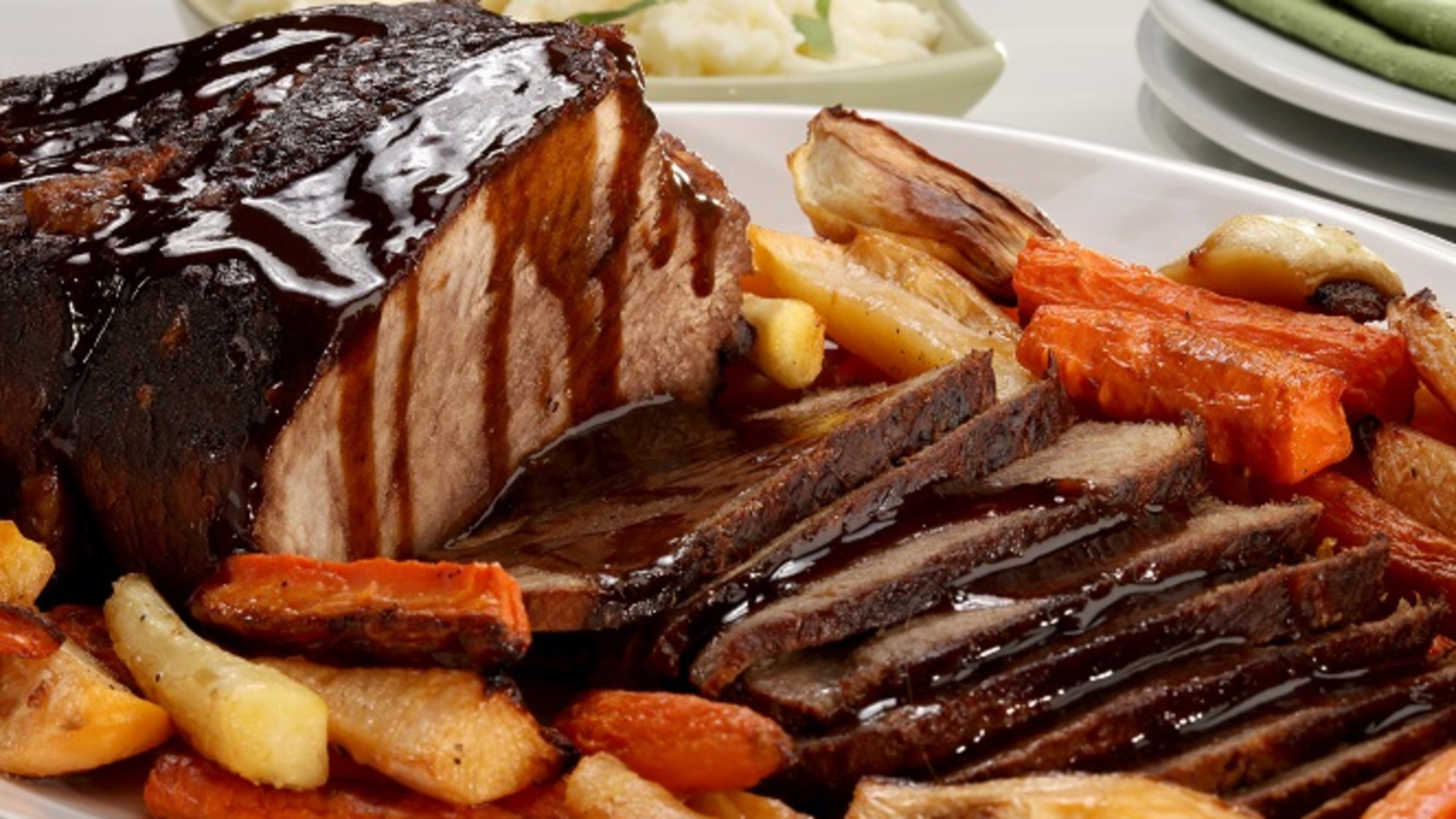 Serve the finished roast with the braising liquid and vegetables or starch of your choice. (Michael Tercha/Chicago Tribune/TNS)