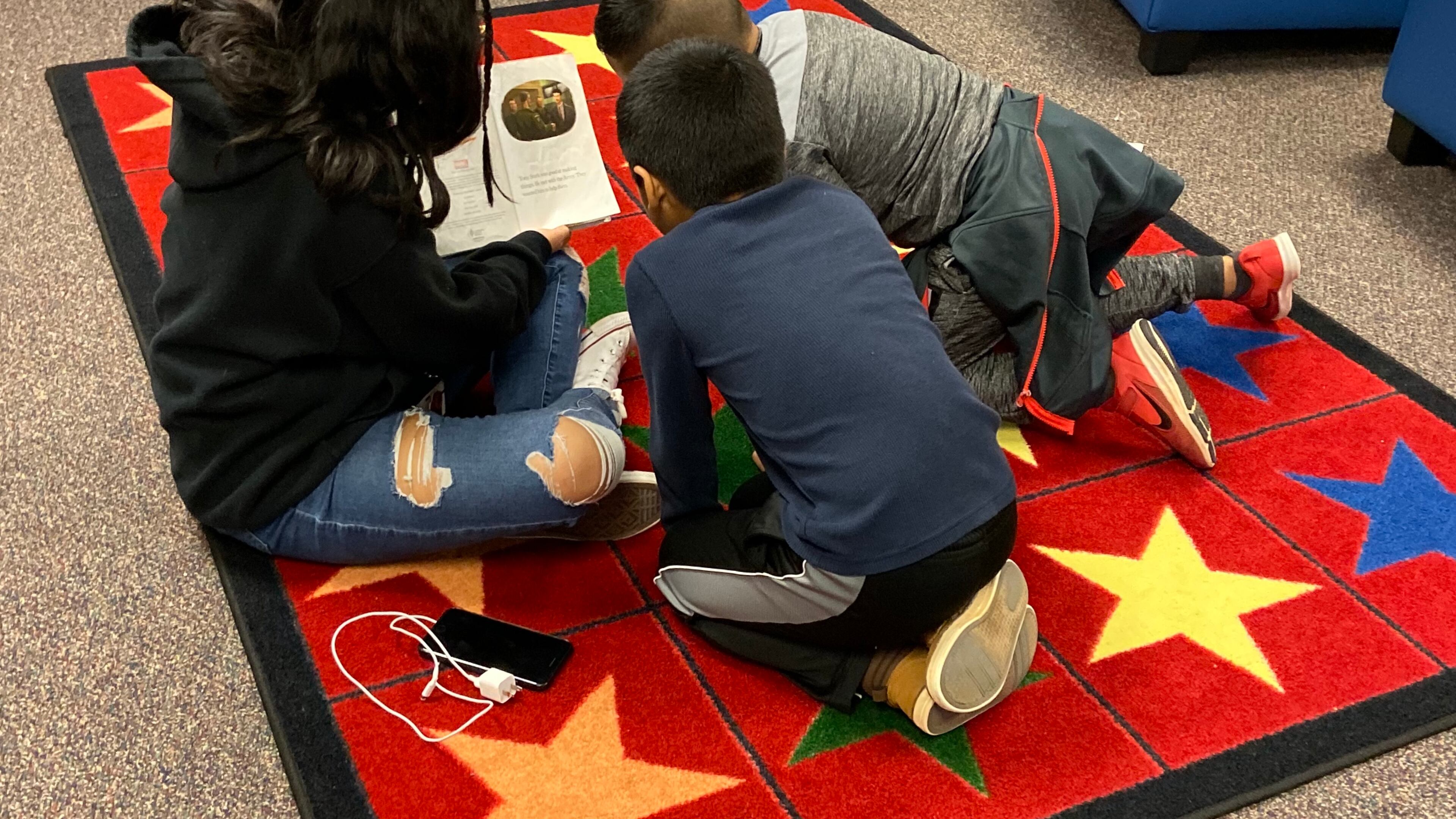 Through the Preface program, students from Berkmar High work on literacy issues with youngsters at nearby Hopkins Elementary.