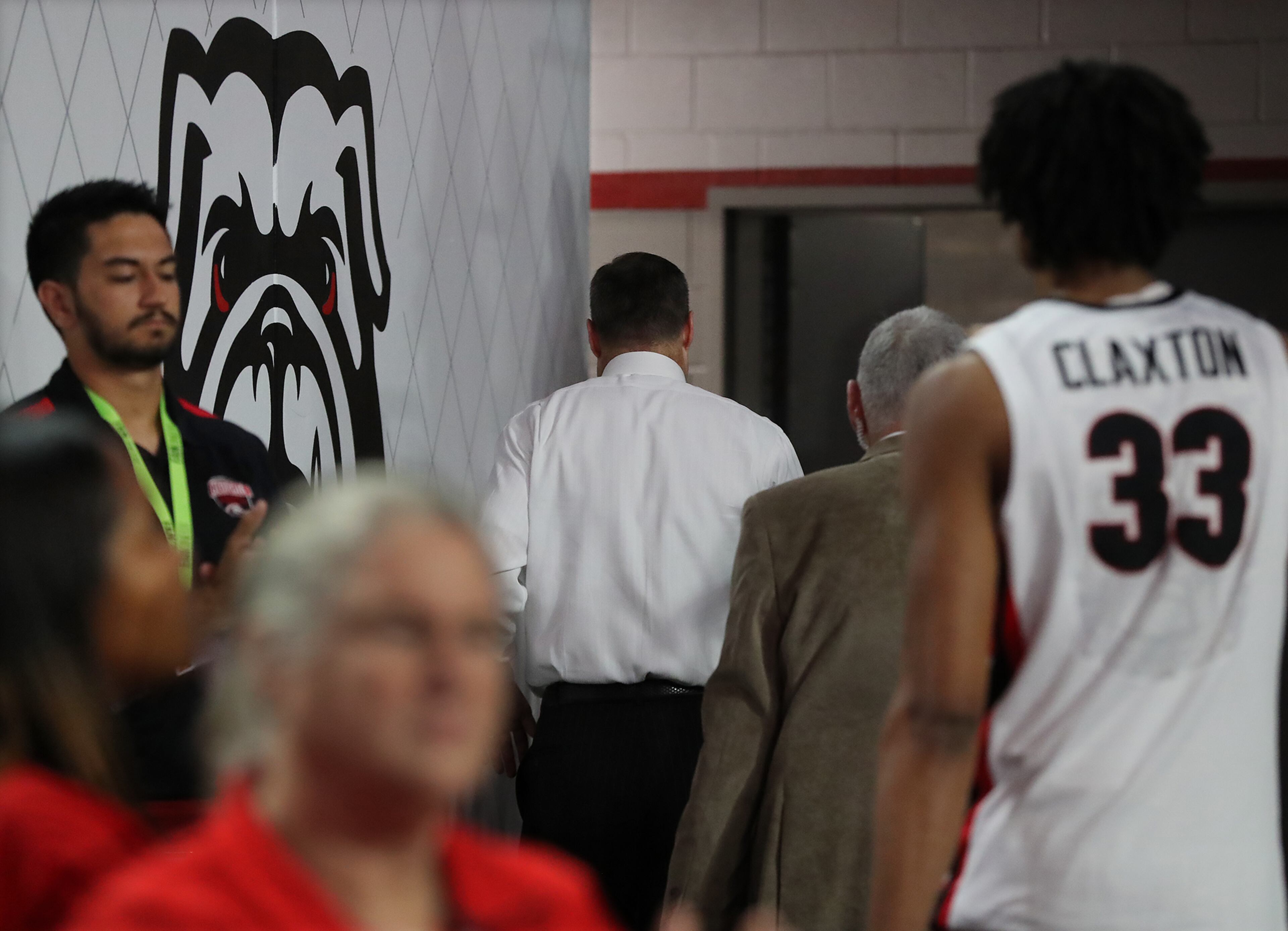 Feb 28, 2018 Athens: Georgia head coach Mark Fox leaves the court falling 61-60 to Texas A&M in the final home game of the season on Wednesday, Feb 28, 2018, in Athens. Curtis Compton/ccompton@ajc.com