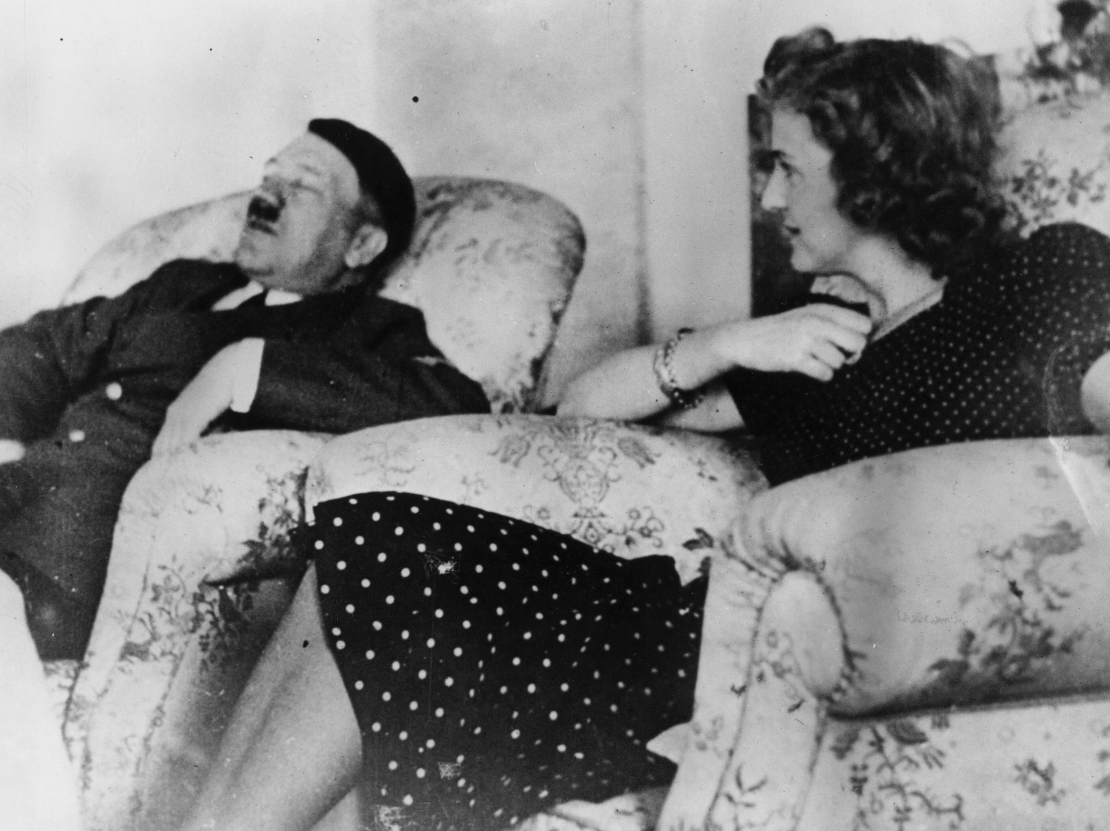 Adolf Hitler and his wife Eva Braun committed suicide on Thursday, April 30, 1945, in their bunker located under the Reich Chancellery in Berlin. As the Soviet Unions' Red Army advanced into Berlin, it is believed that Hitler shot himself after taking cyanide with his new wife. In accordance with his prior instructions, their bodies were taken to the Reich Chancellery garden and burned. Nazi Germany's surrender and VE Day followed a week later. (Photo by Keystone/Getty Images)