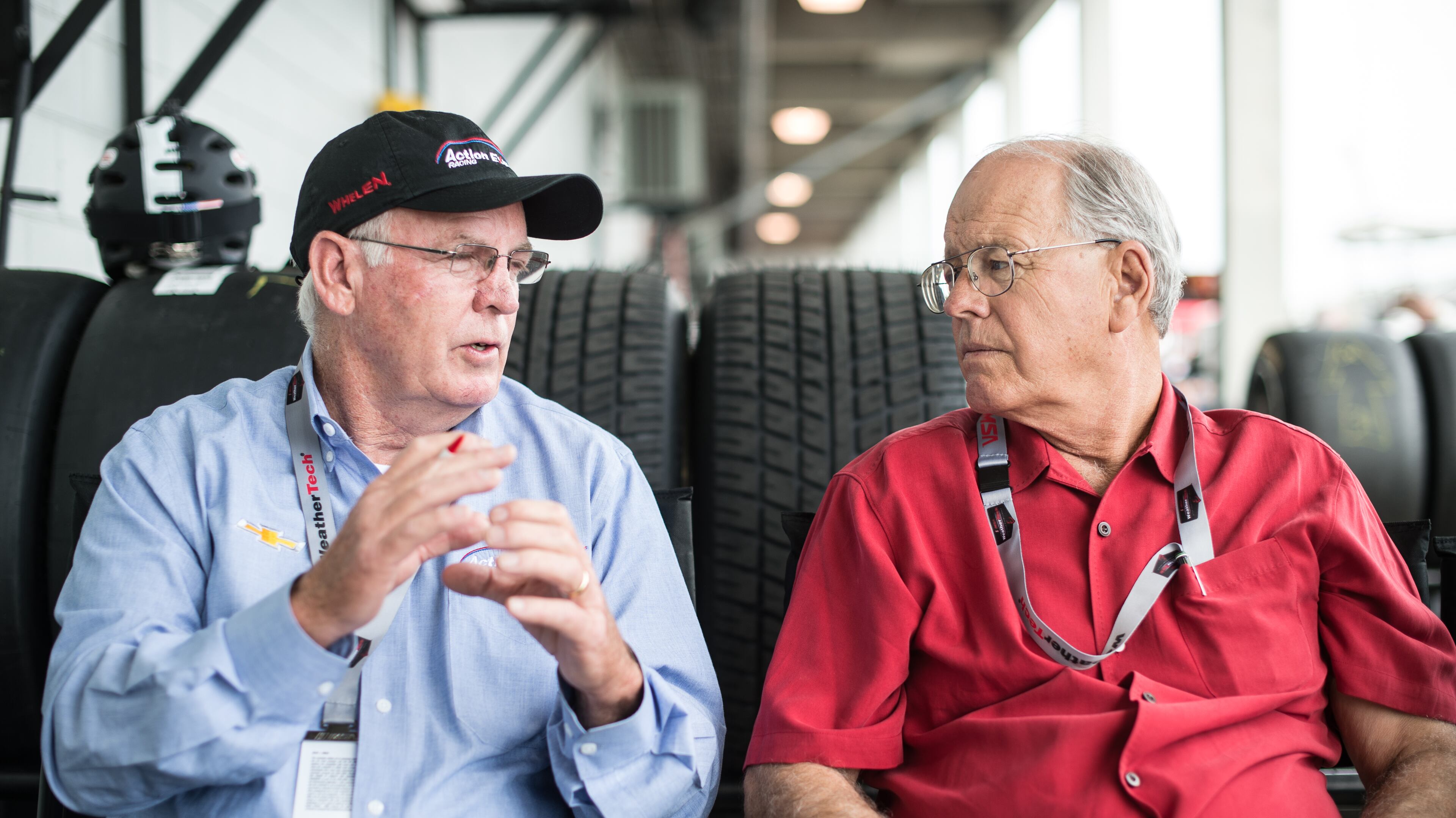 Gary Nelson (left) with Jim France earlier this season at Sebring. (Special to the AJC)