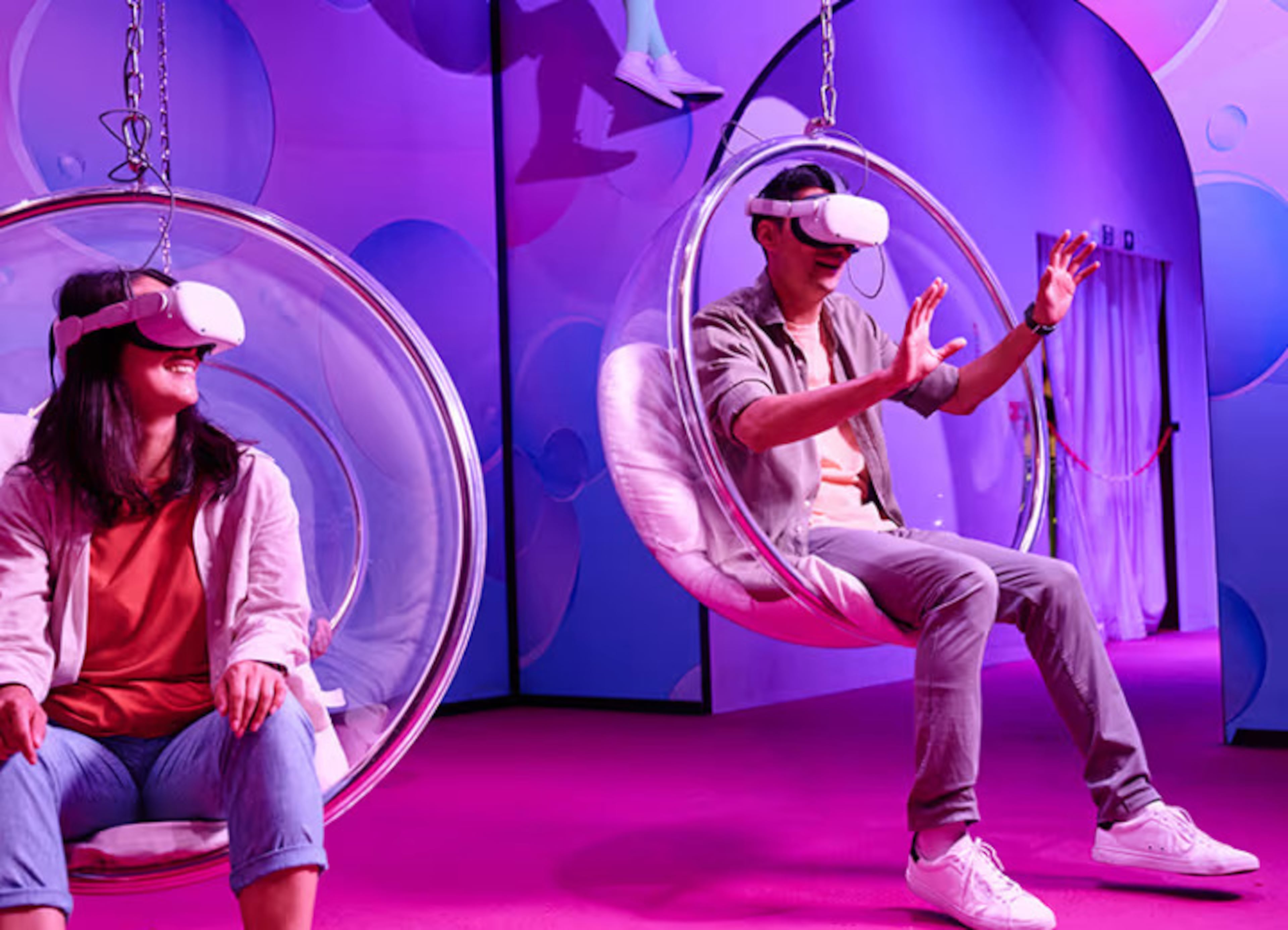 Bubble Plane features a 10-minute bubble-themed virtual reality experience. (Courtesy of Exhibition Hub)