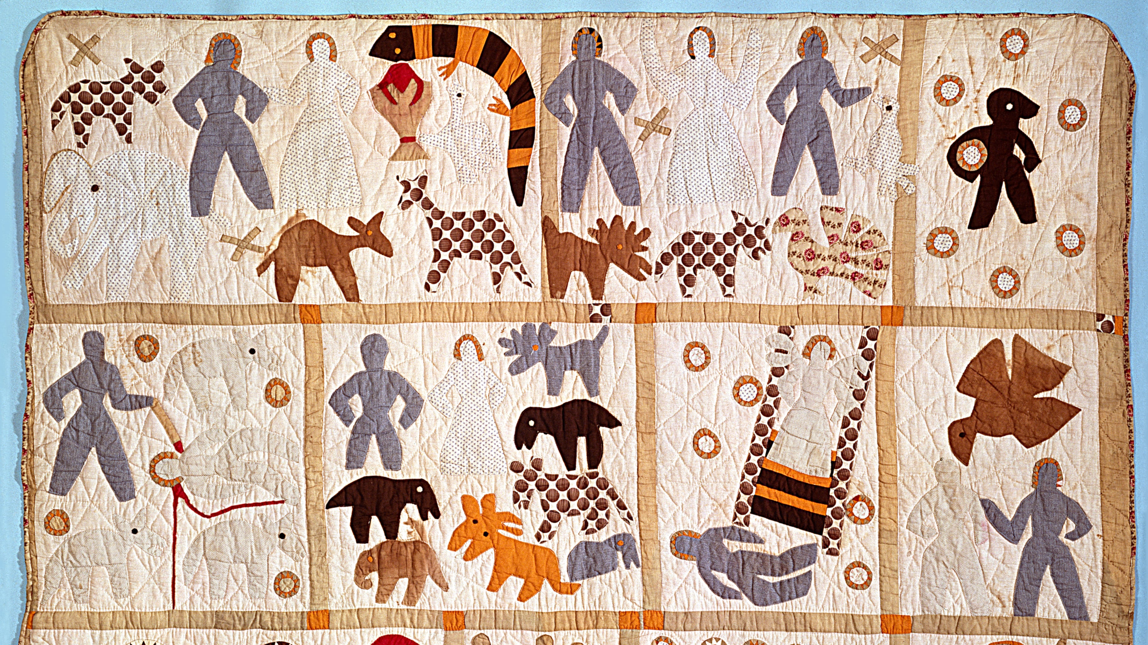 Harriet Powers, an African American woman from Clarke County, made this quilt, called “Bible Quilt,” sometime around 1886. (Courtesy of Alfred Harrell; National Museum of American History, Smithsonian Institution Archives)