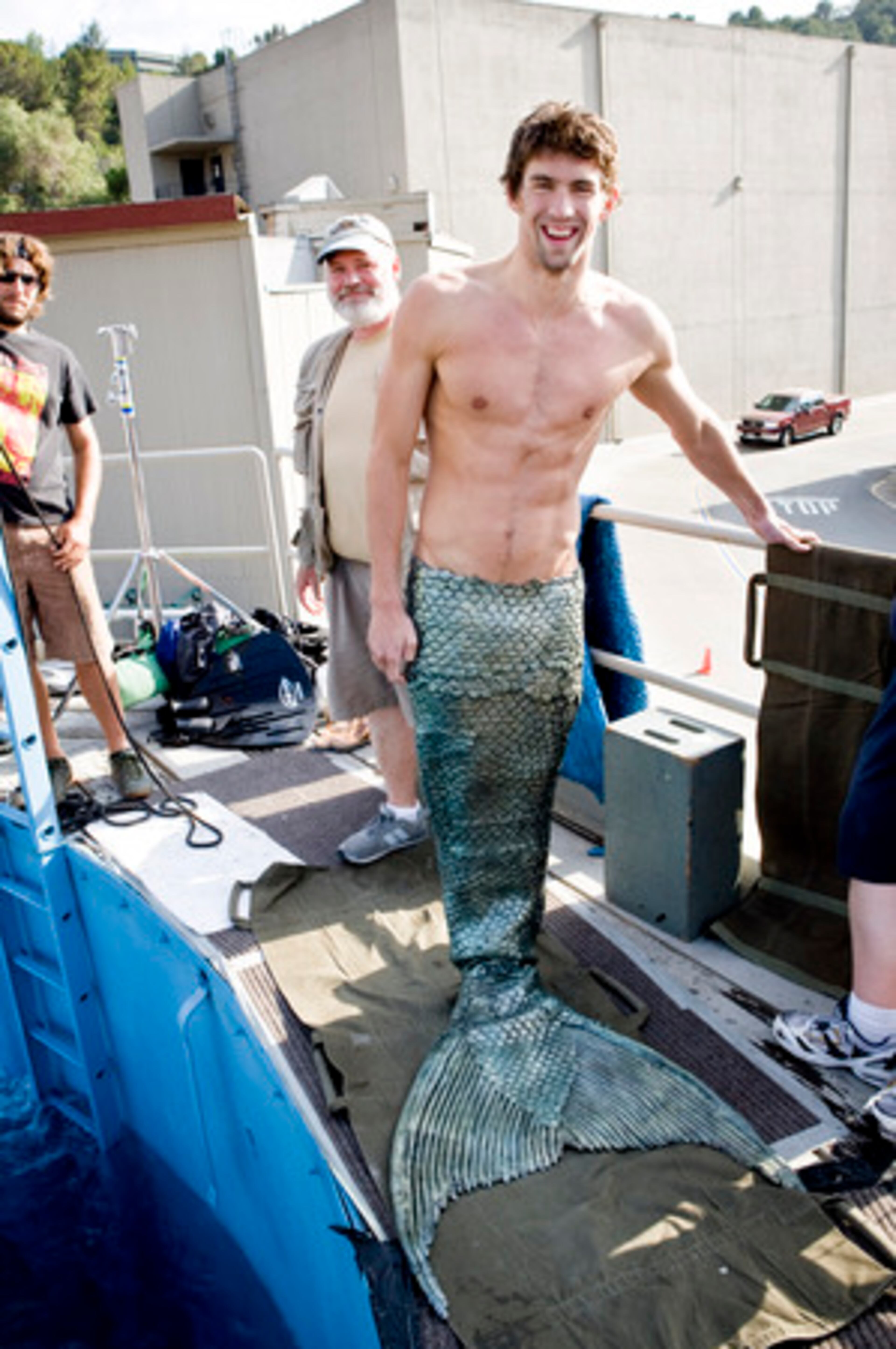 Olympic swimmer Michael Phelps also stars in the Leibovitz photo illustration of "The Little Mermaid."