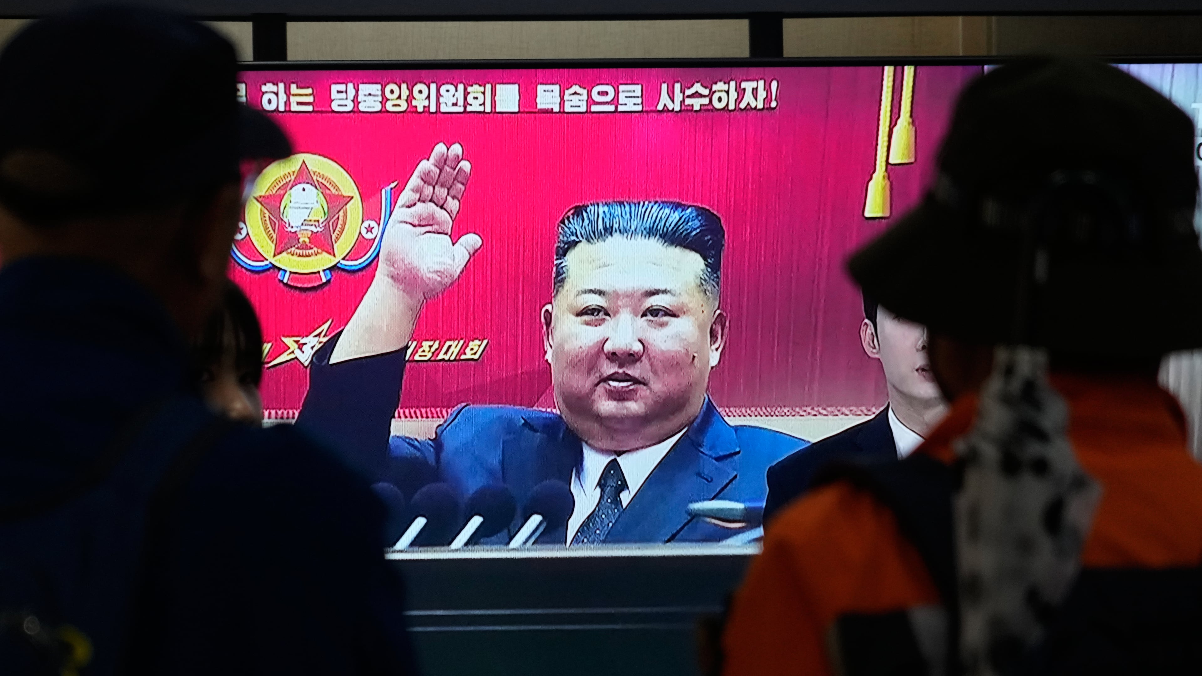 A TV screen shows a file image of North Korean leader Kim Jong Un during a news program at the Seoul Railway Station in Seoul, South Korea, Saturday, Oct. 24, 2026. (AP Photo/Ahn Young-joon)