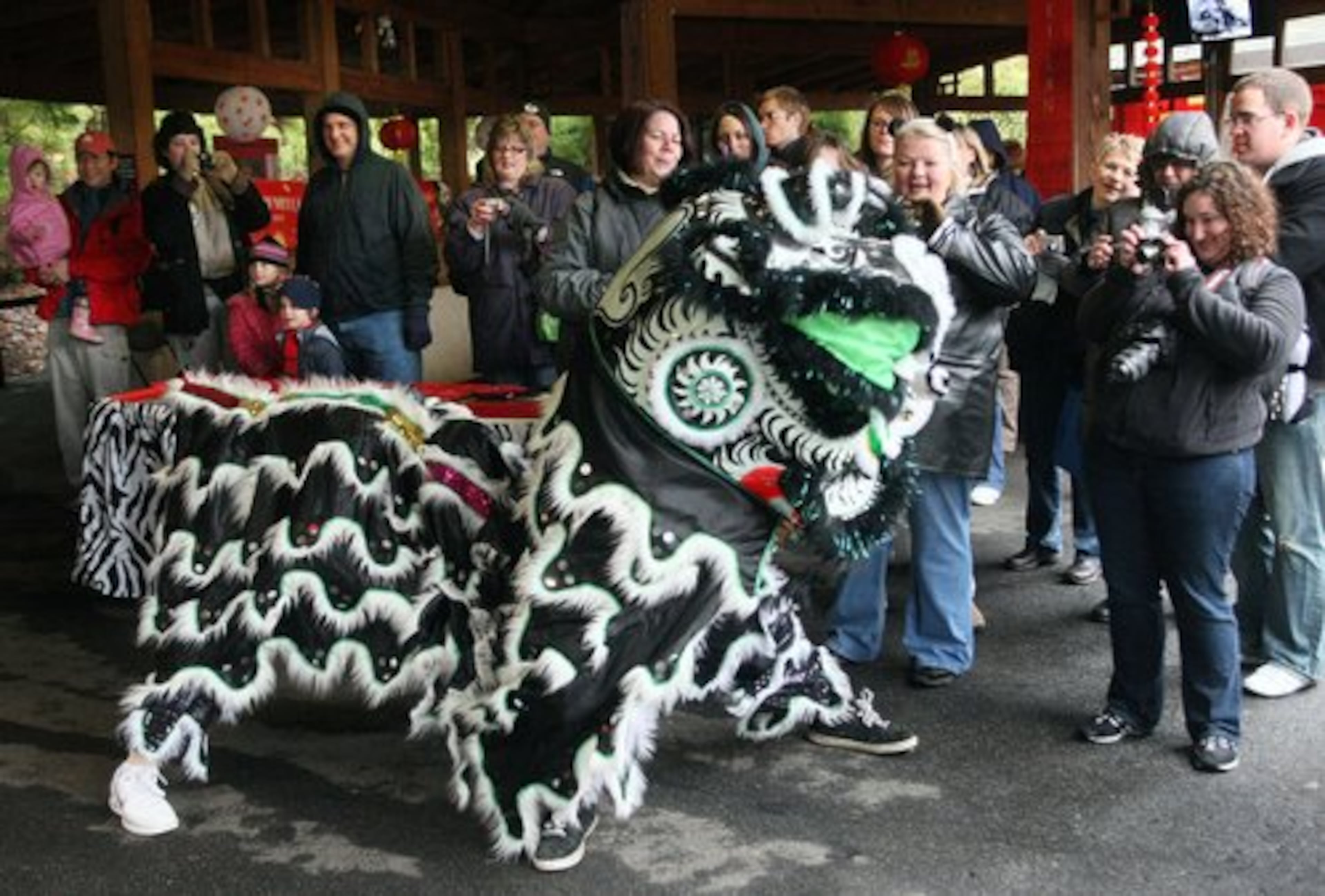 Saturday's event also included a dragon dance ....