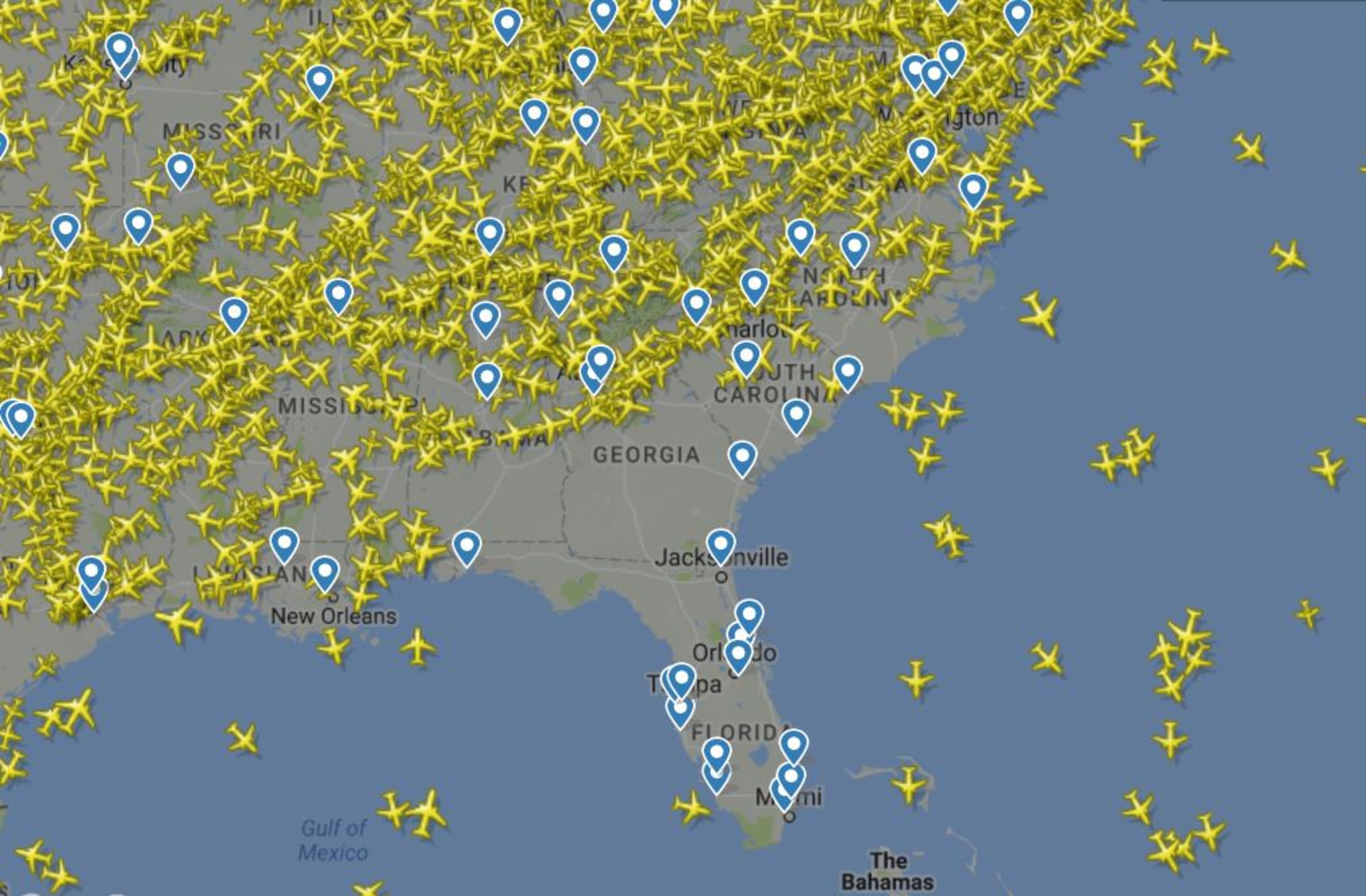 Source: flightRadar24.com