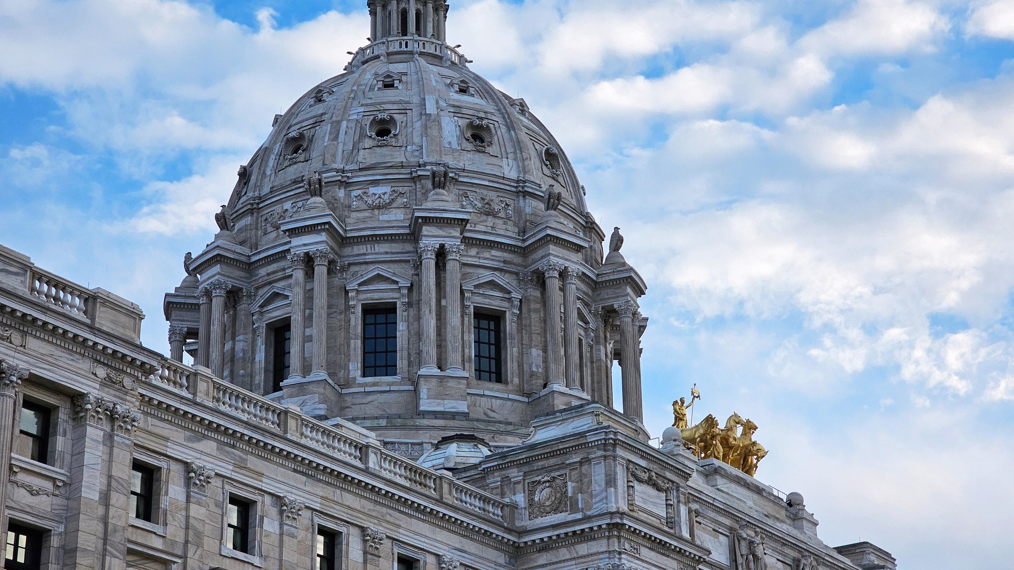 The Minnesota State Capitol in St. Paul, Minn. is seen Tuesday, Feb. 17, 2026, the opening day of the state's 2026 legislative session. (AP Photo/Steve Karnowski)