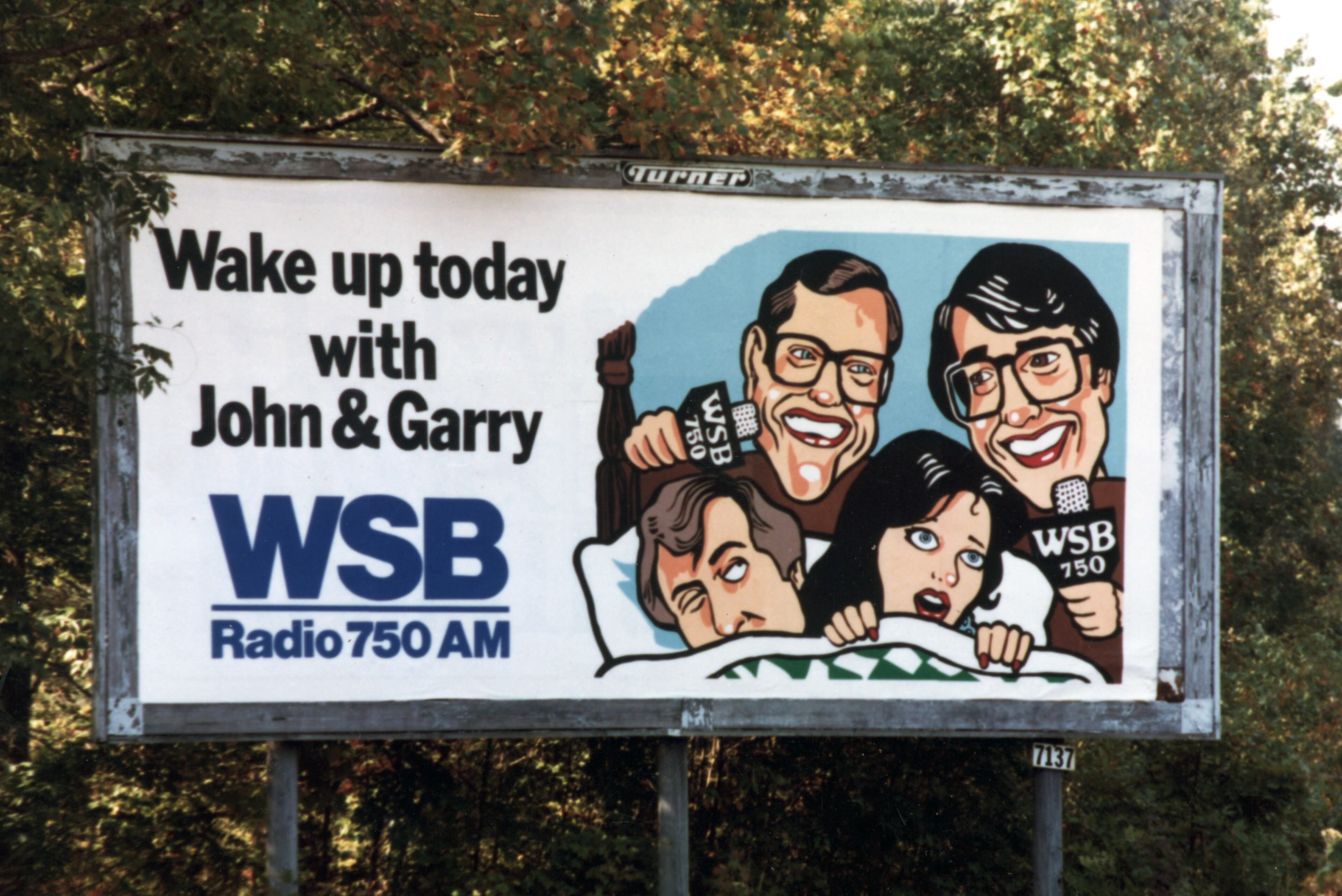 John Moore with Gary Kinsey had a brief run as WSB-AM's morning show hosts in 1981 after Moore's original co-host, Jim Howell, left for a country radio station. (Courtesy WSB Radio archive)