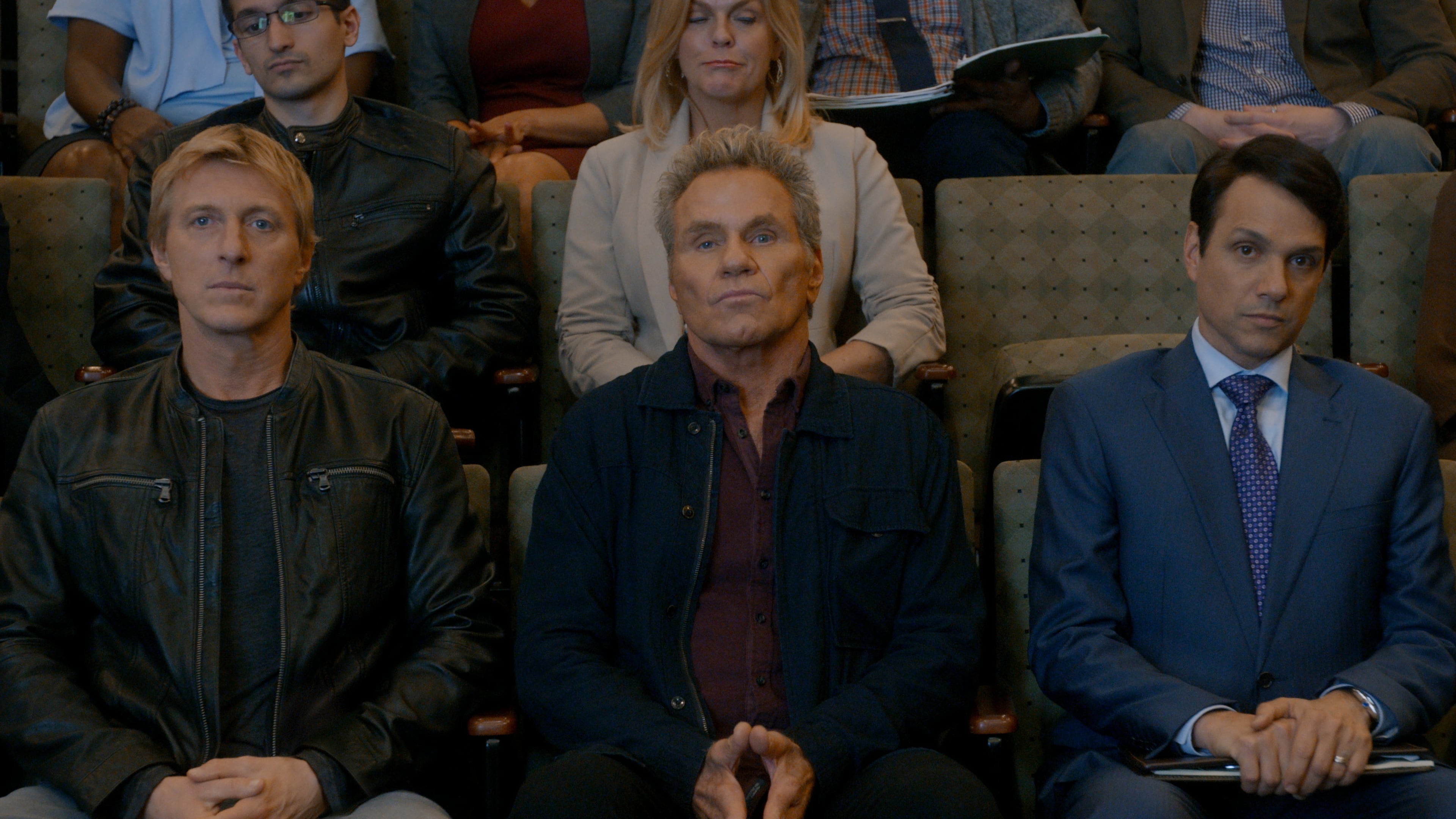 William Zabka (Johnny), Martin Kove (Kreese) and Ralph Macchio (Daniel) are part of "Cobra Kai" on Netflix. NETFLIX