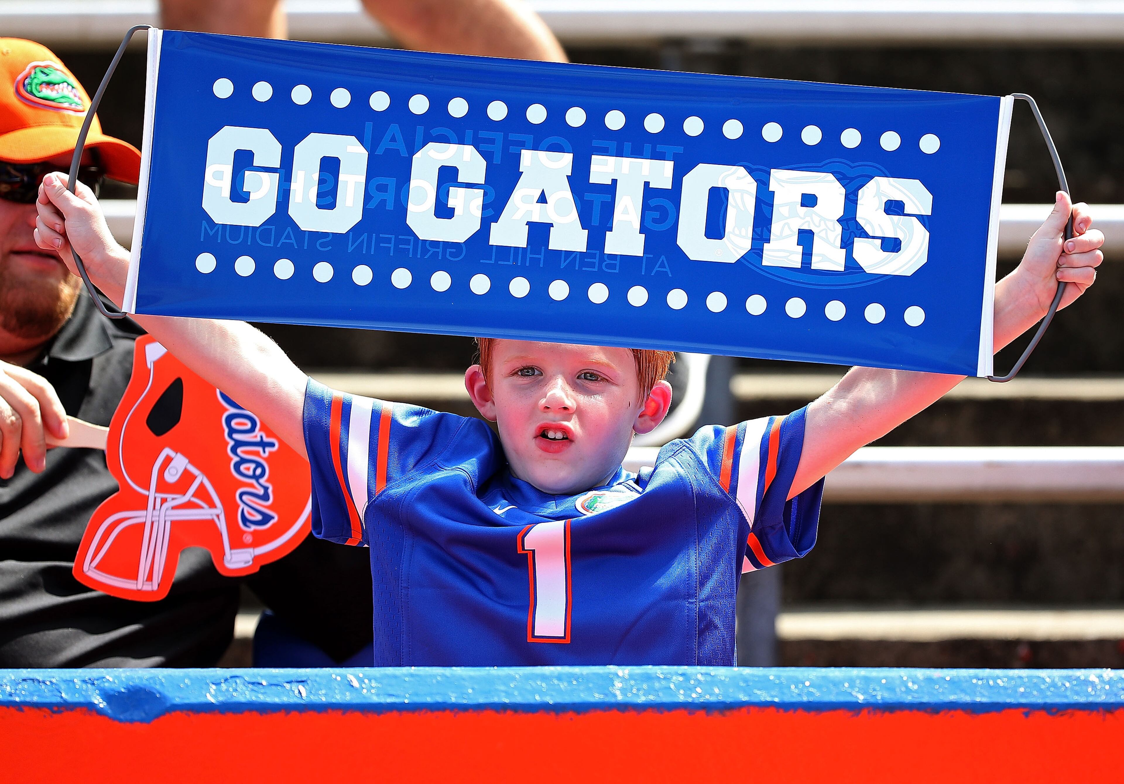 A Florida Gators fan cheers during a game against the Tennessee Volunteers at Ben Hill Griffin Stadium on September 26, 2015 in Gainesville, Florida. (Photo by Mike Ehrmann/Getty Images)