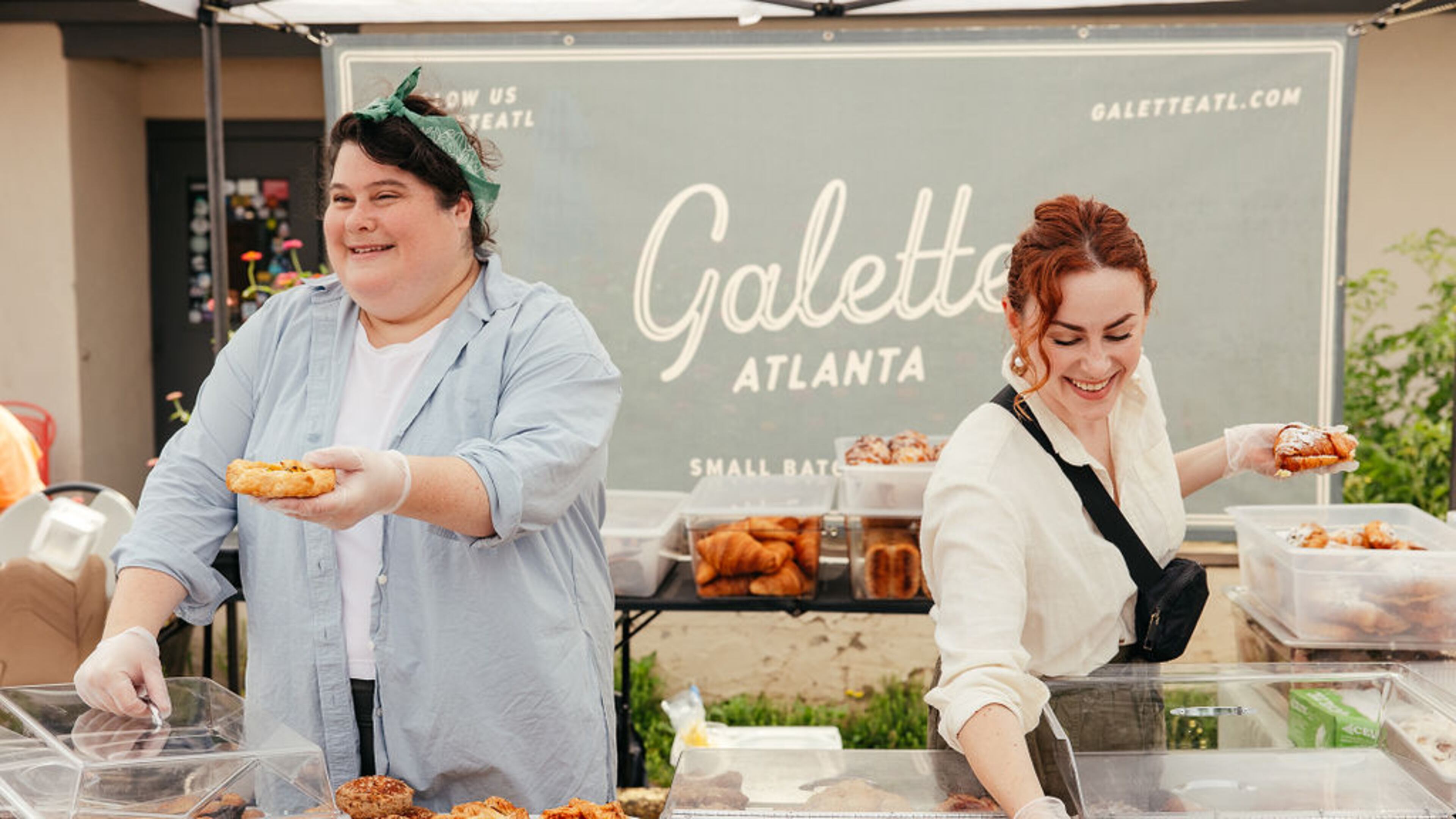 Co-owners Ashley Thomas (right) and Morgan Perkins (left) of Atlanta-based pastry pop-up Galette are set to open their first brick-and-mortar bakery in Avondale Estates in 2024.