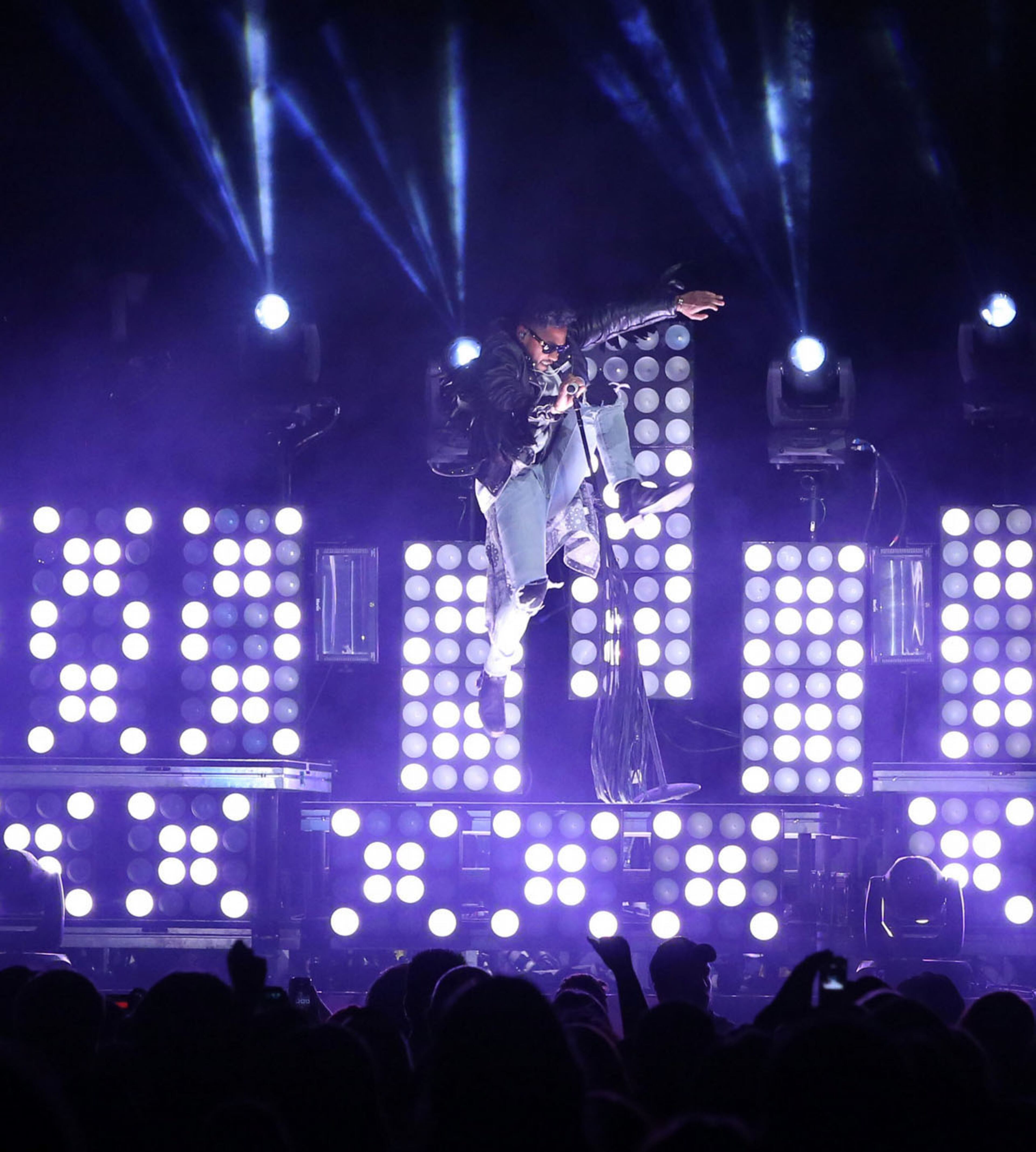 Neo-soul singer Miguel performs Thursday, Nov. 7, 2013 at Philips Arena in Atlanta.