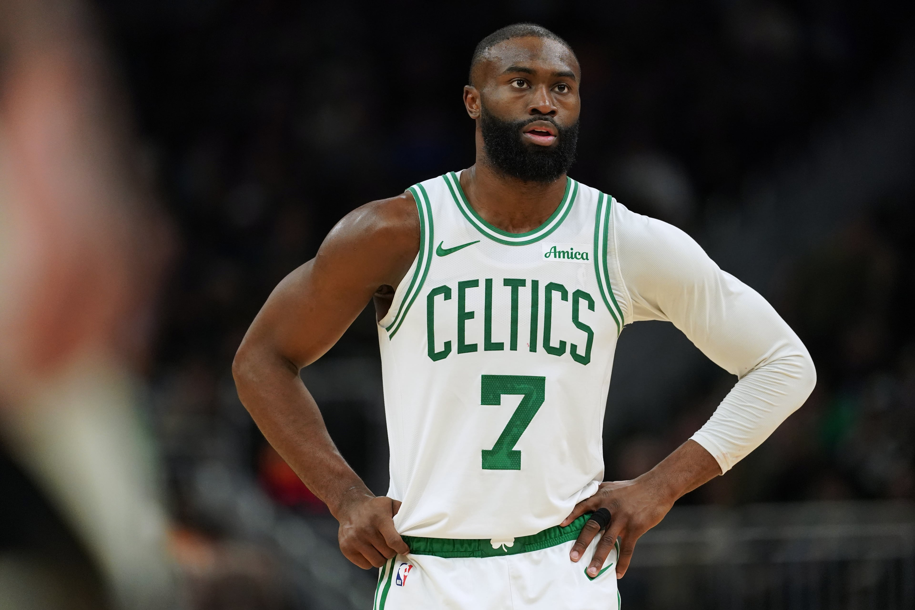 The ATL Culture House will feature a fashion installation for 741, the footwear and apparel brand of Boston Celtics star and Marietta native Jaylen Brown, pictured during a game earlier this month. (Aaron Gash/AP)