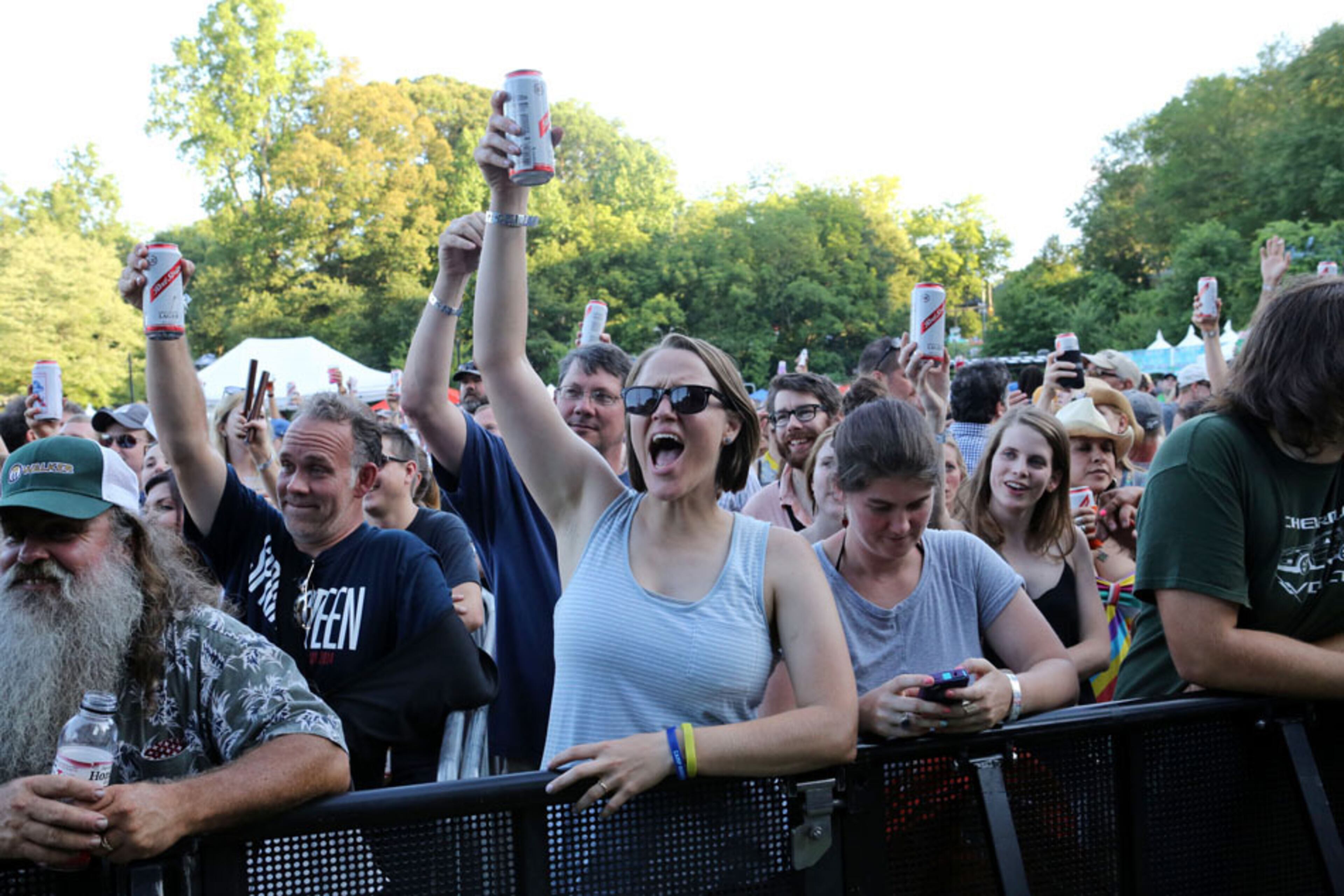 Karen Chamberlain is enjoying the live music at the Candler Park Music and Food Festival. The Drive-By Truckers and Shovels & Rope headlined the second day of the Candler Park Music and Food Festival in Atlanta on Saturday, May 30, 2015 with a capacity crowd in excess of 15,000. Robb D. Cohen/RobbsPhotos.com