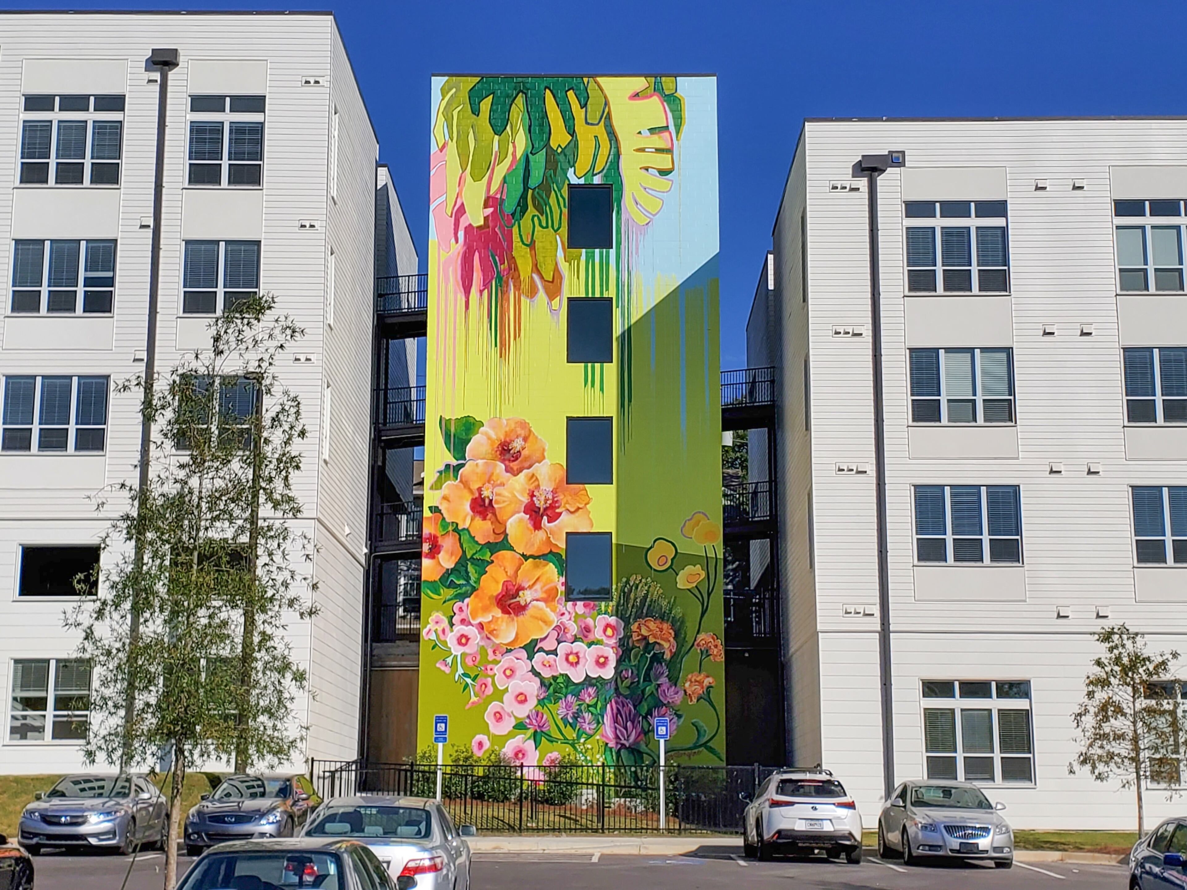 Lacey Longino's work at the Skylark Apartments. Courtesy of streetartmap.org