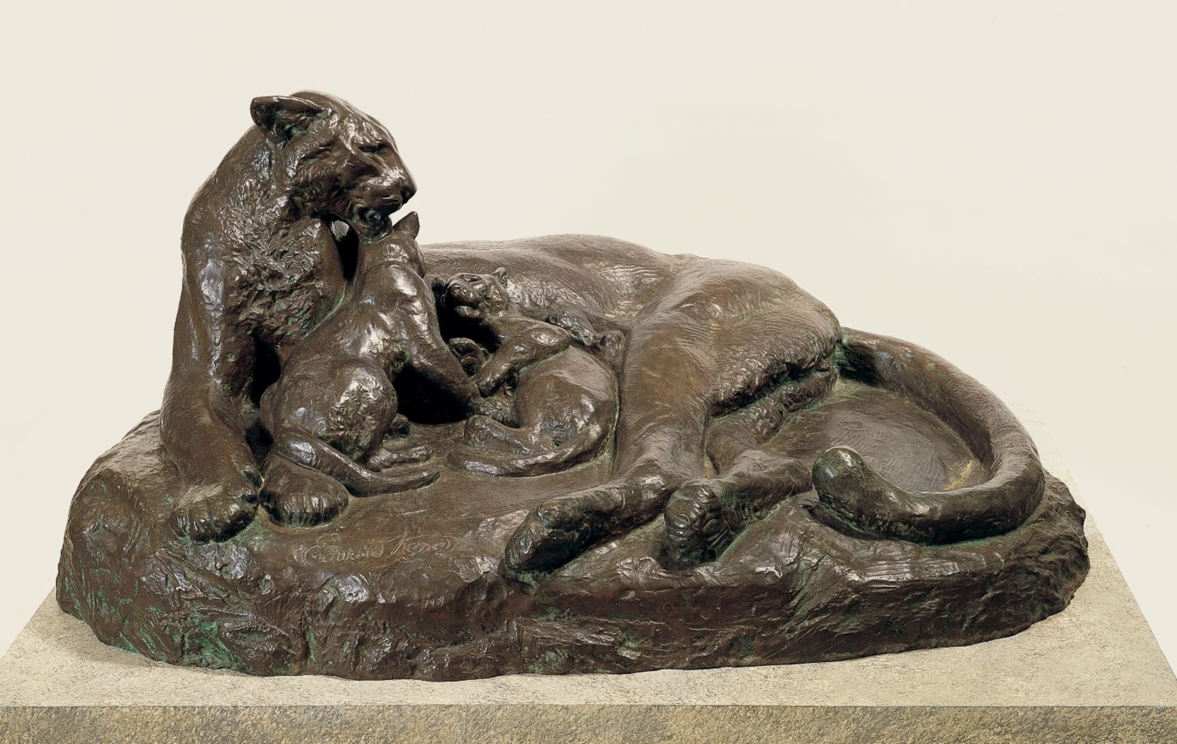 Panther and Cubs by Edward Kemeys (American, Savannah, Georgia)