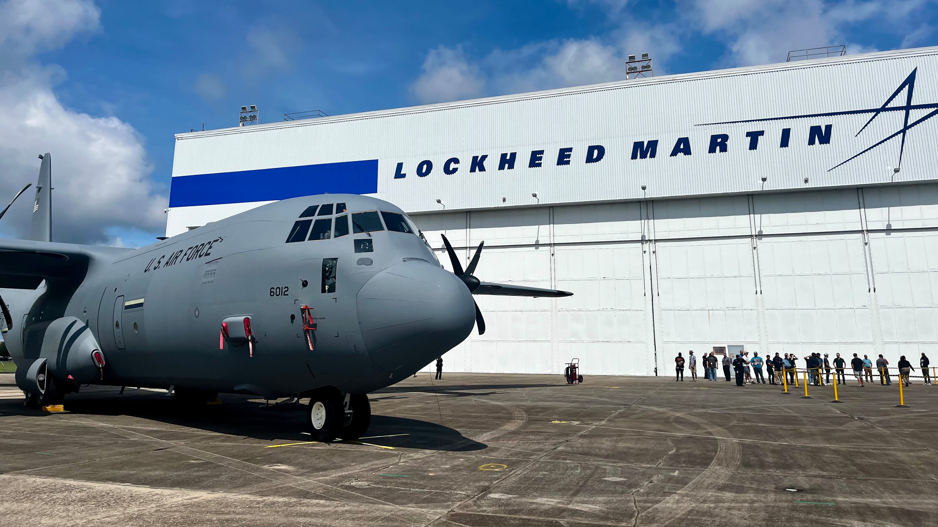 The C-130 was brought to Lockheed Martin to celebrate the 75th anniversary of the Marietta aerospace defense complex. (Carson Bonner/AJC)