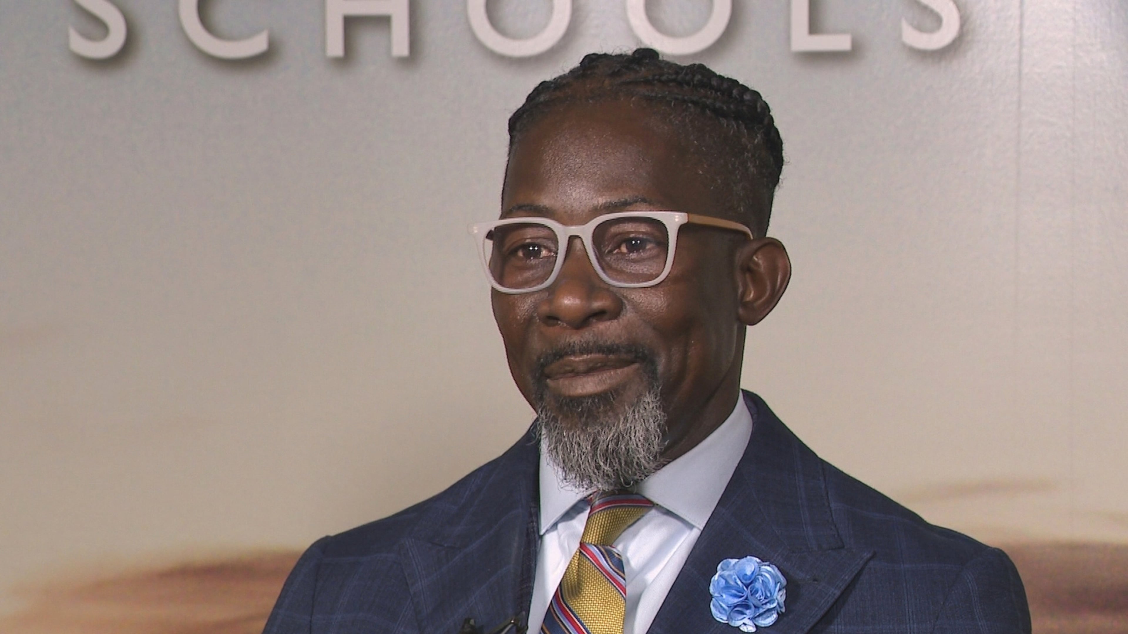 FILE - This photo provided by WOI Local 5 News in September 2025 shows Des Moines schools Superintendent Ian Roberts. (WOI Local 5 News via AP, File)
