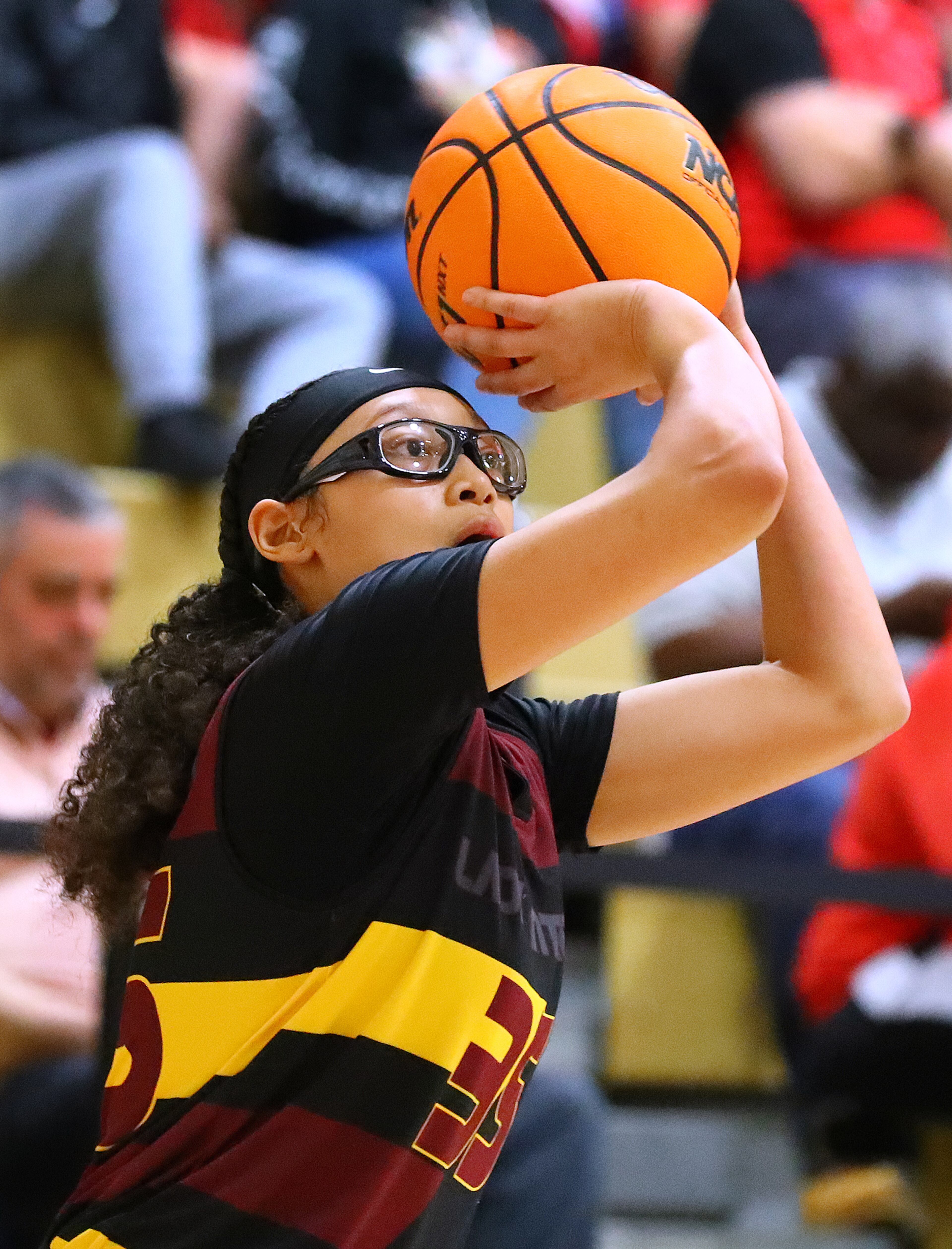 Forest Park guard Yasmine Allen shoots against Loganville in their high school basketball tournament game on Wednesday, March 2, 2022, in Loganville. “Curtis Compton / Curtis.Compton@ajc.com”`