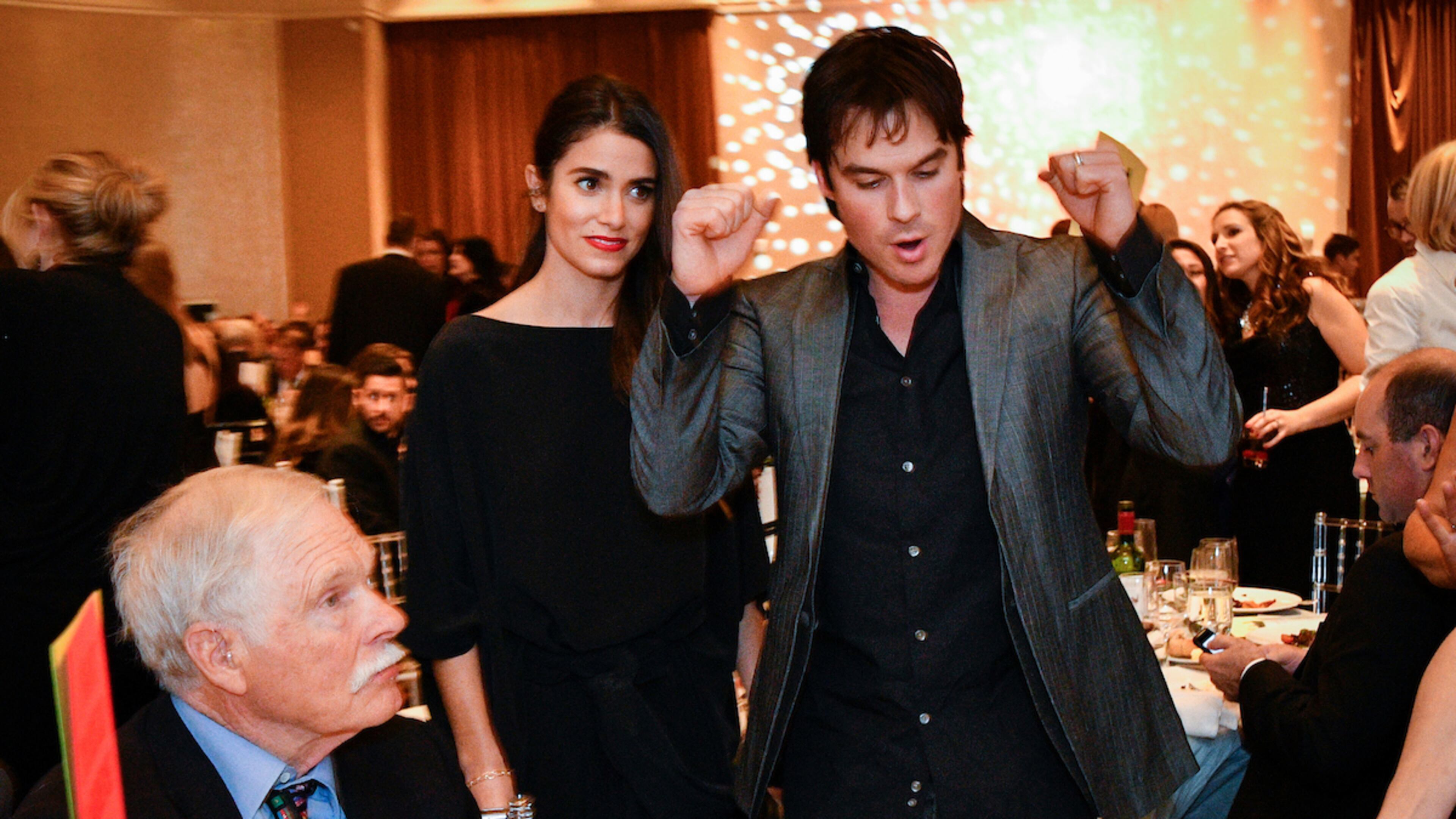Iam Somerhalder rejoices at his table assignment at the Captain Planet Foundation. Photo: John Amis/AP; event details courtesy of Anne Isenhower/ Anne Isenhower Communications