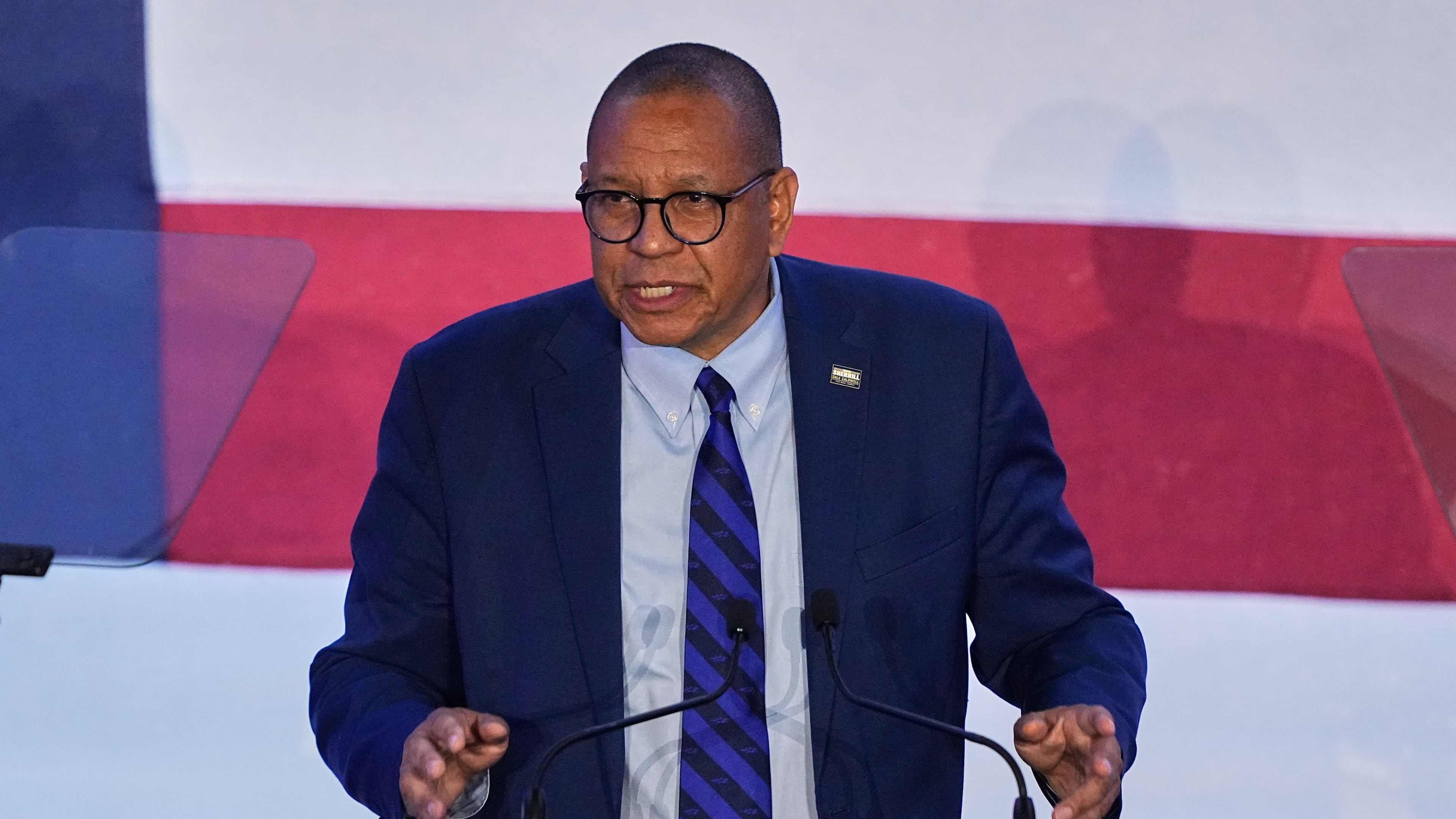 FILE - New Jersey Democratic Lt. Governor elect Dale Caldwell speaks during an election night party in East Brunswick, N.J., Nov. 4, 2025. (AP Photo/Matt Rourke, File)