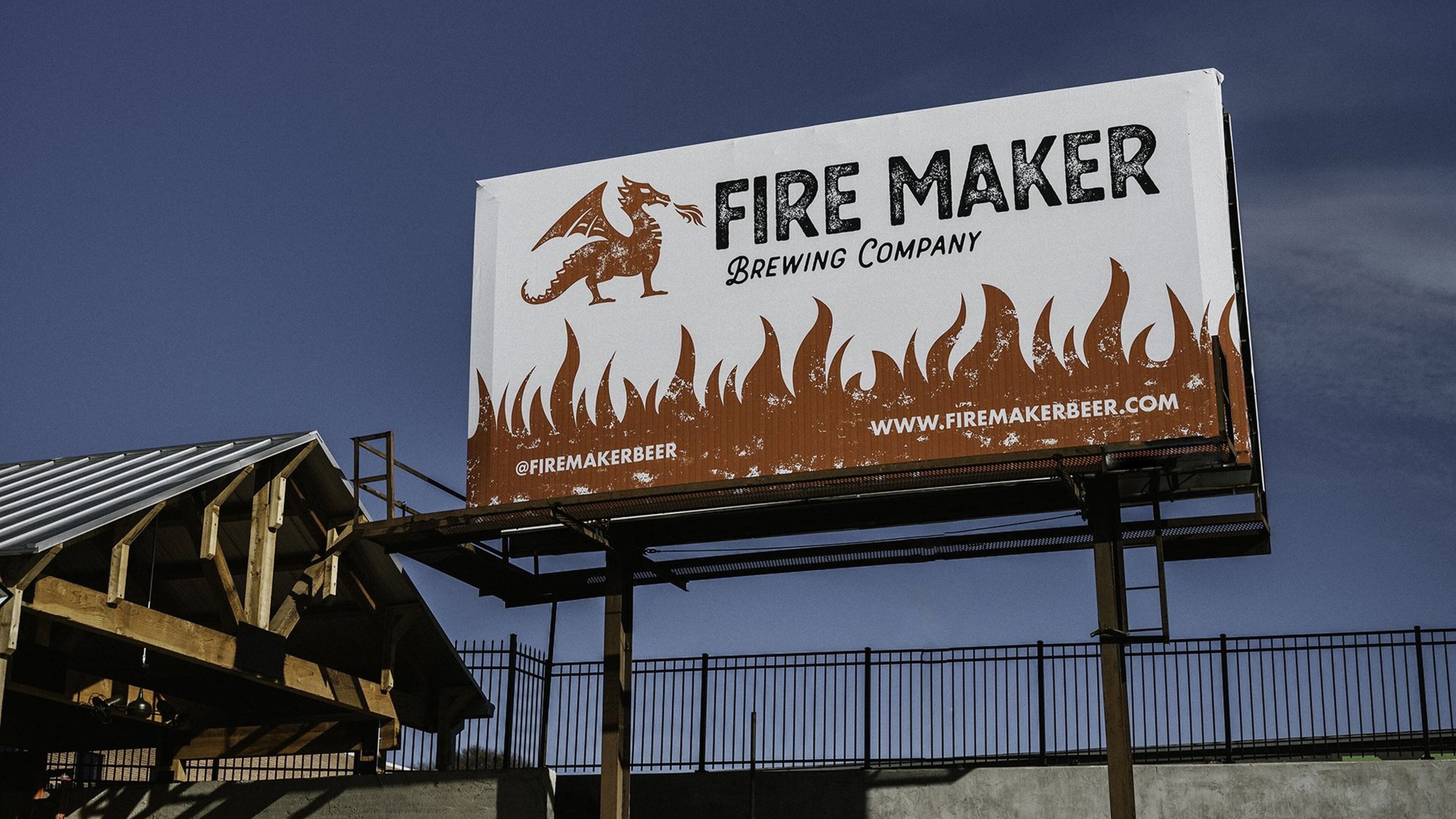 A Fire Maker billboard is outside the brewery on Chattahoochee Avenue. CONTRIBUTED BY FIRE MAKER BREWING CO.