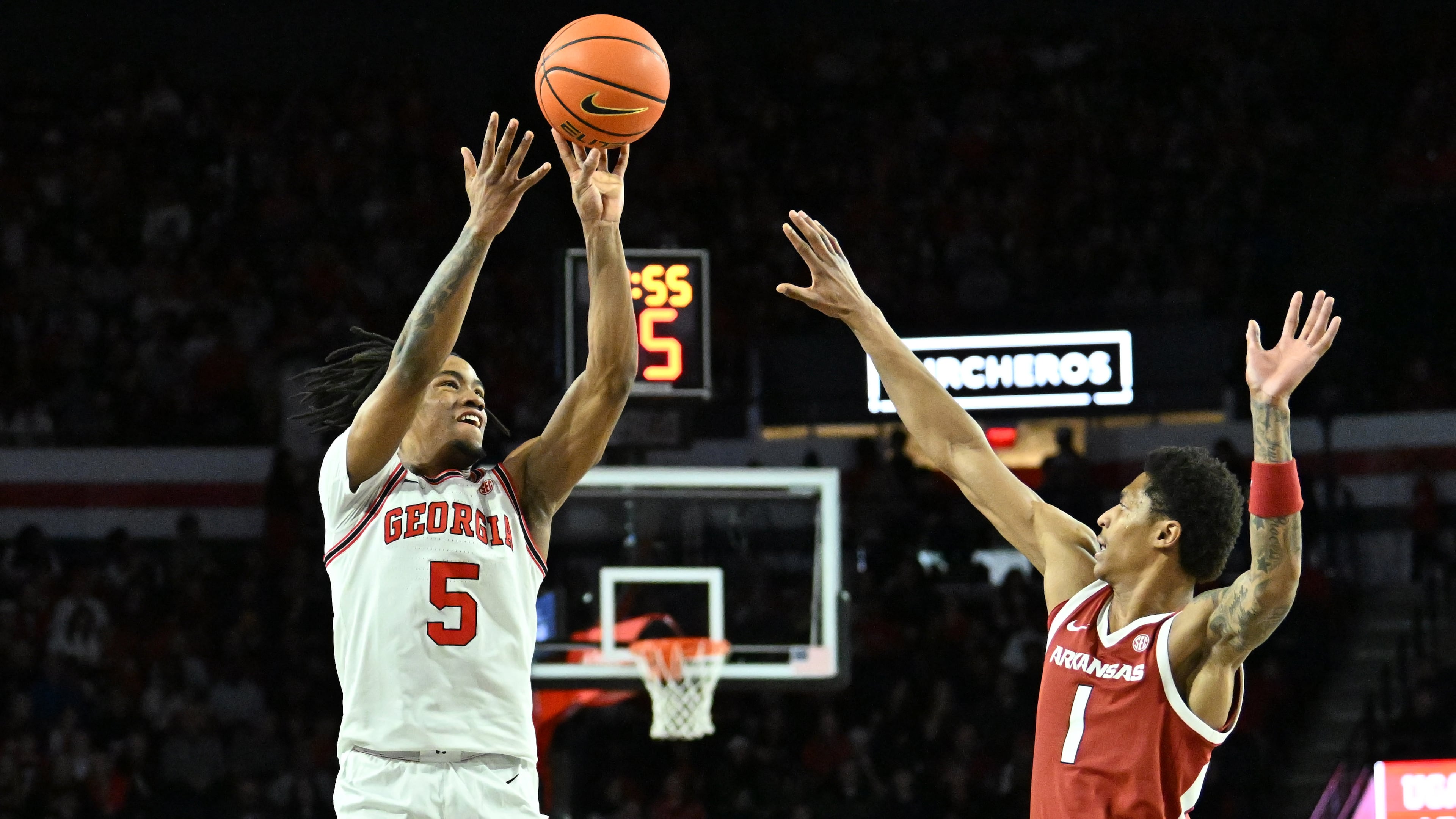 Guard Jeremiah Wilkinson played just one season for Georgia and was the team's highest scorer. Despite that, he announced he will enter the transfer portal when it opens April 7. (Hyosub Shin/AJC)