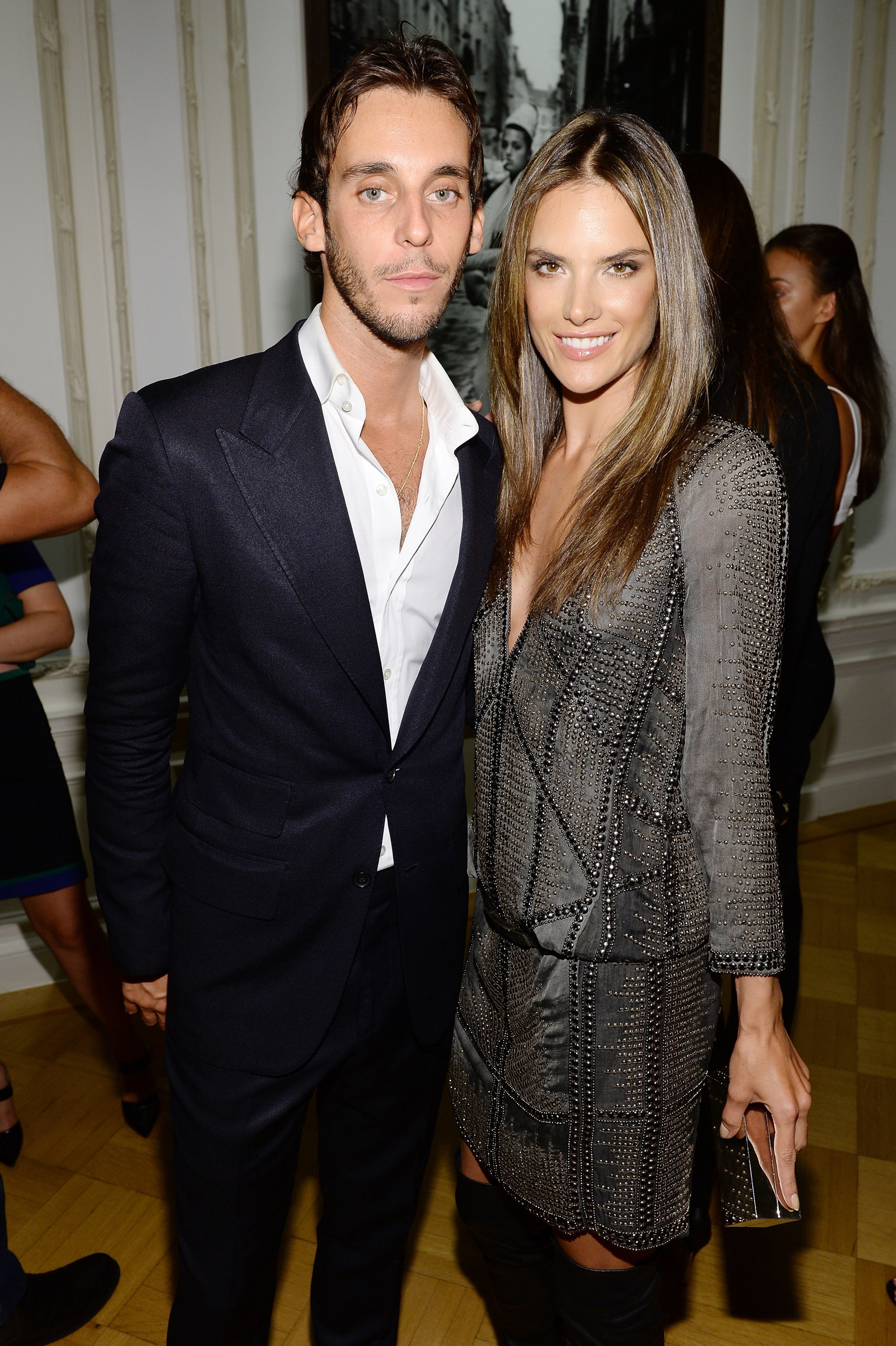 Art dealer Vladimir Restoin Roitfeld and model Alessandra Ambrosio attend the Peter Lindbergh artist reception presented by Vladimir Restoin Roitfeld on Sept. 7, 2013, in New York City.