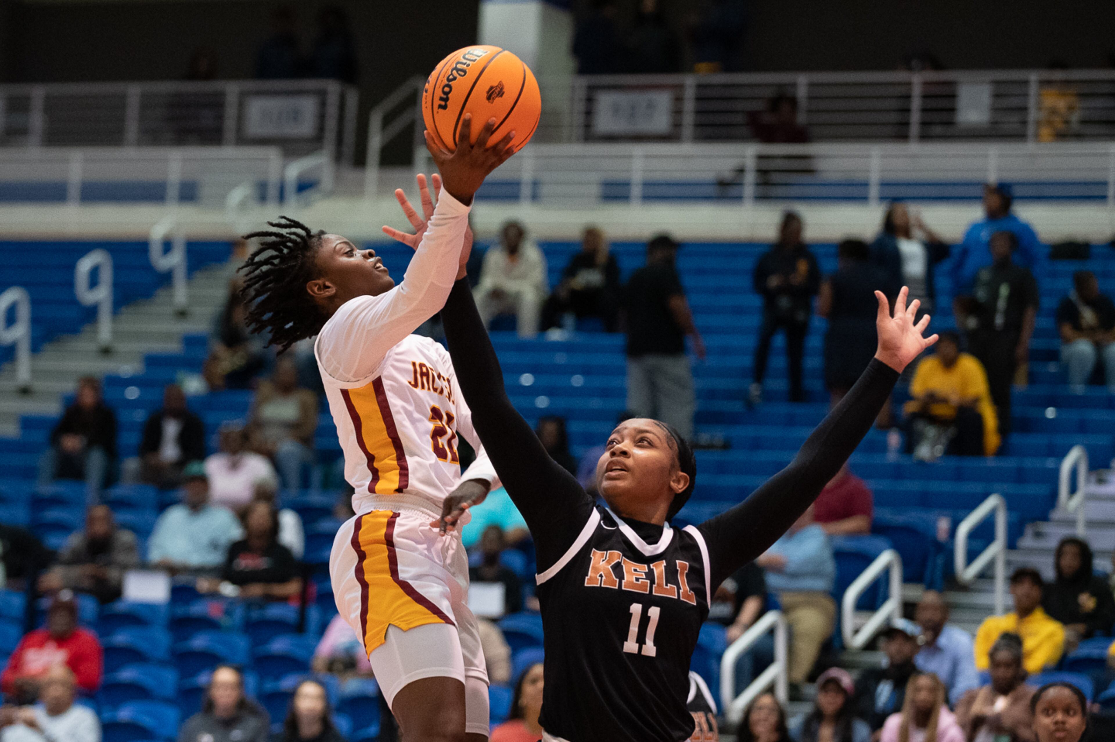 Shakira Gresham of Jackson goes up for a shot. Jamie Spaar for the Atlanta Journal-Constitution