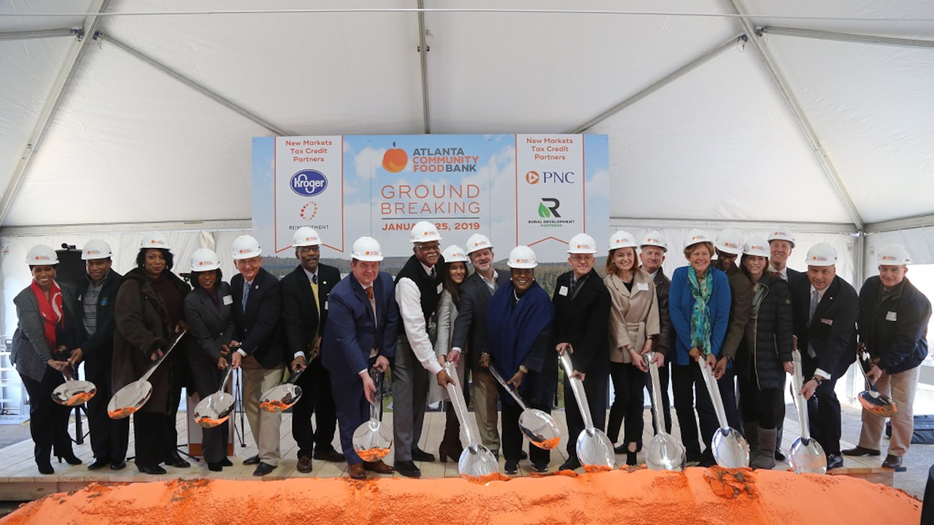 The Atlanta Community Food Bank broke ground on its new headquarters on Friday, Jan. 25. CONTRIBUTED