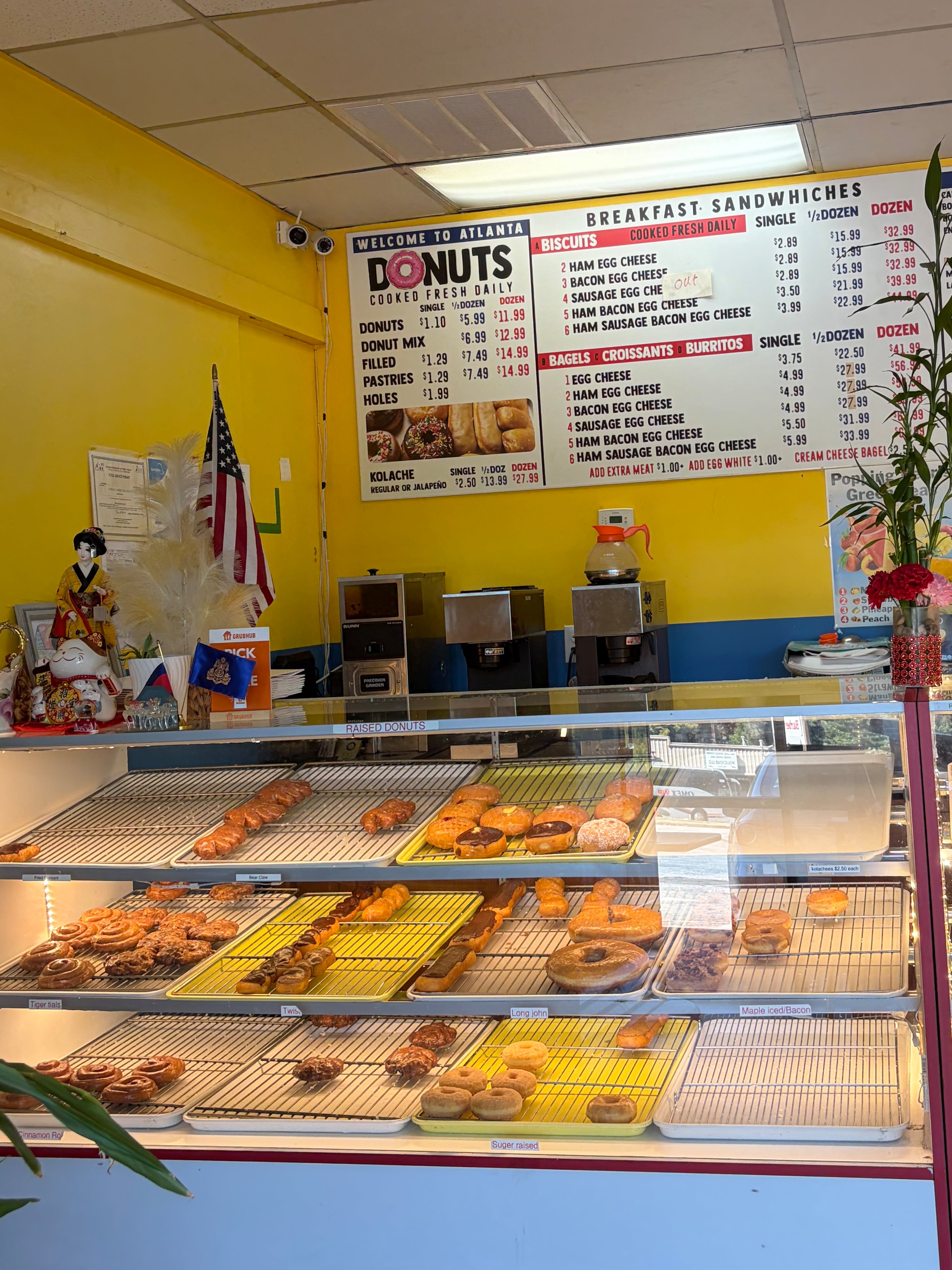 The counter inside Atlanta Donuts. (Lia Picard for the AJC)