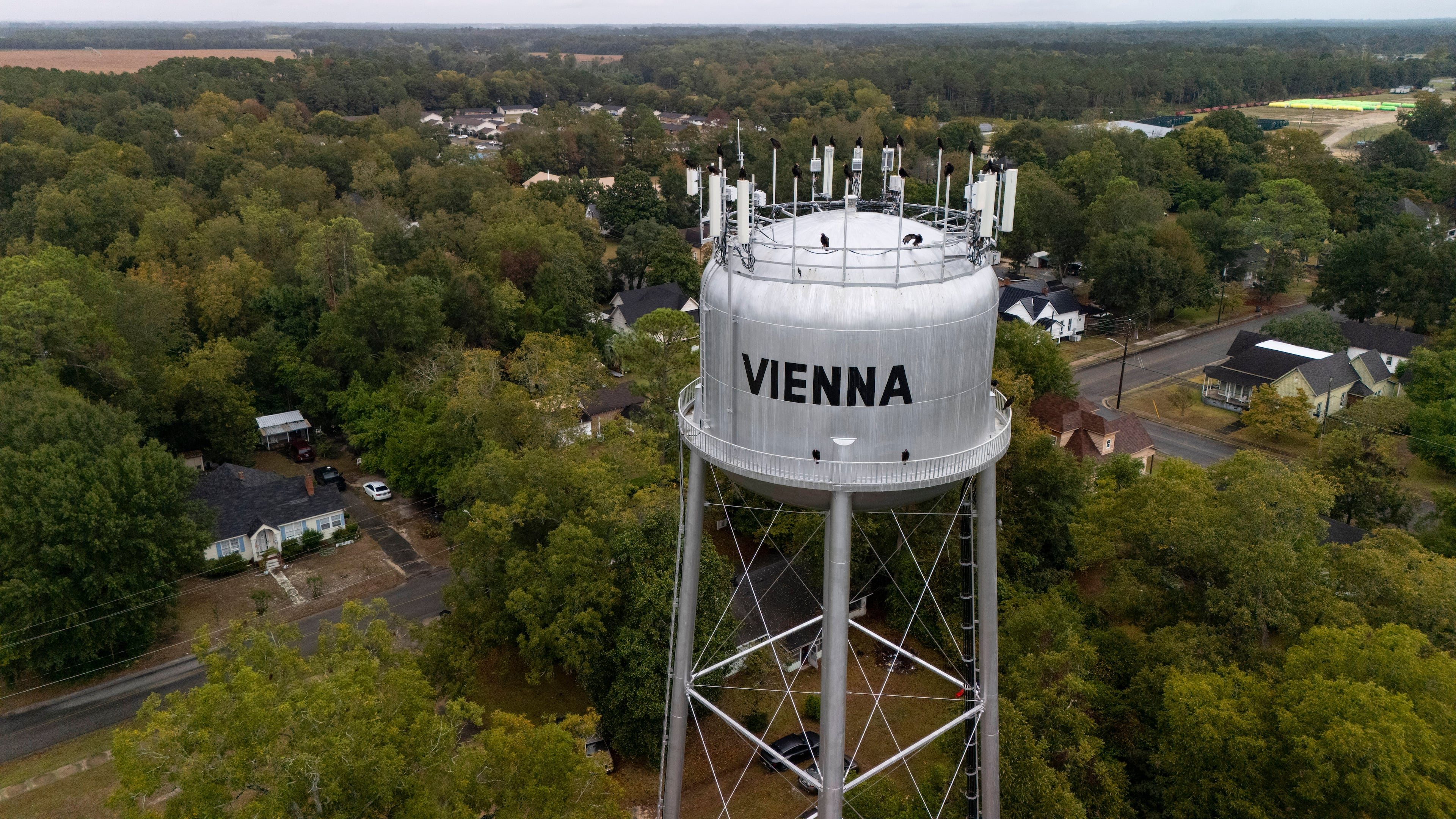 The rural town of Vienna in Middle Georgia was the scene of a mass shooting Sunday morning. (Mike Stewart/AP)
