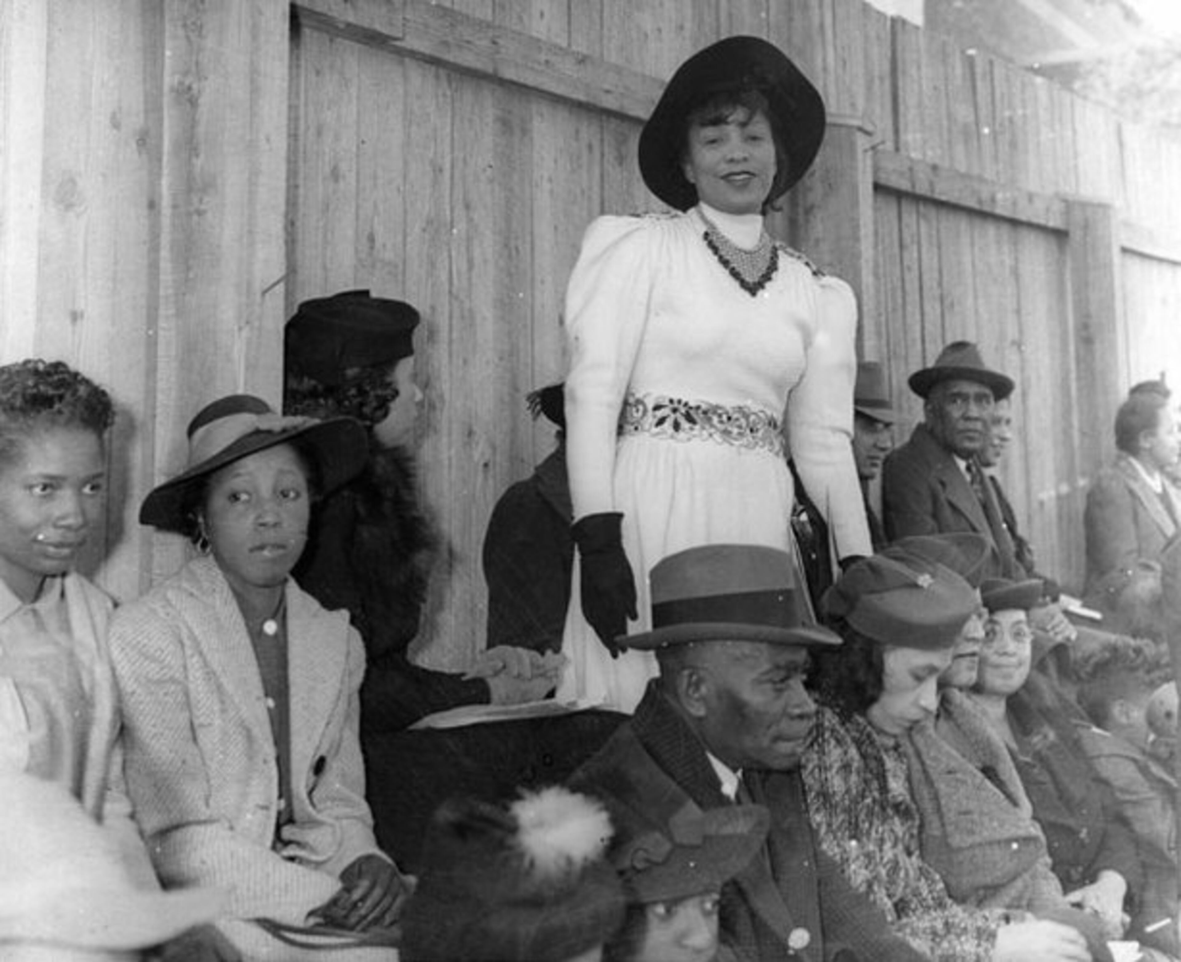 Zora Neale Hurston was a folklorist, anthropologist, and author. Her classic 1937 novel, "Their Eyes Were Watching God," is required reading. This rare photo was taken by student Alex Rivera in 1939 on the campus of what is now North Carolina Central University. Hurston taught at the school for a year.