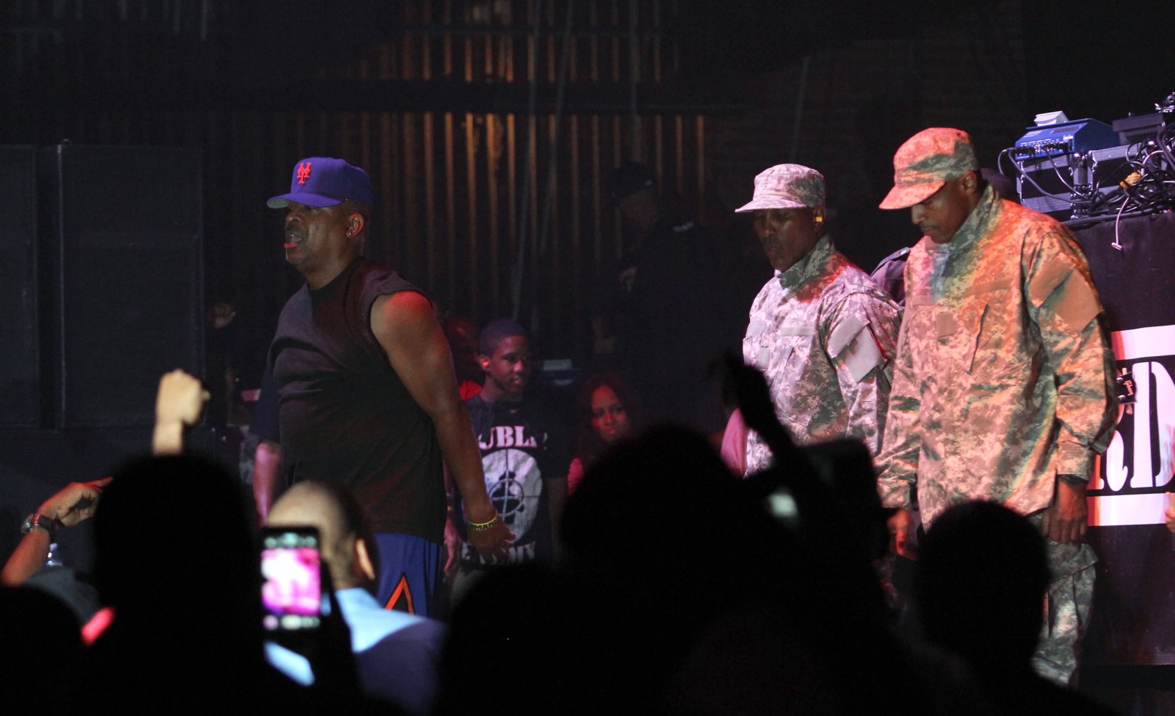 Chuck D and Public Enemy perform at the Kings of the MIC Tour featuring other old-school hip-hop and rap legends De La Soul, Ice Cube and LL Cool J atthe Fox Theatre in Atlanta Tuesday, June 4, 2013.