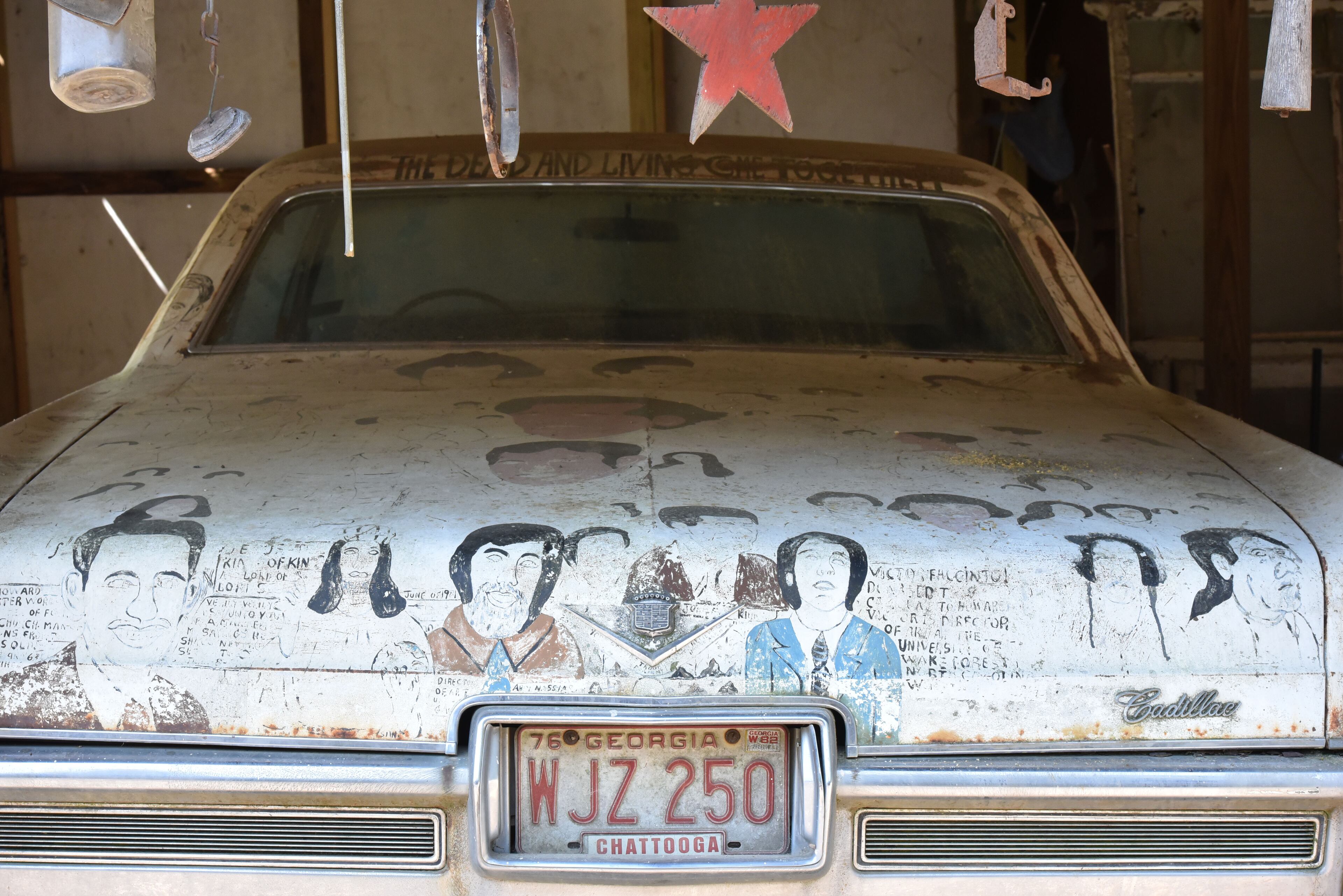 May 9, 2015 Summerville - Picture shows folk artist Howard Finster's Paradise Garden in Summerville on Saturday, May 9, 2015. Famous folk artist Howard Finster began creating Paradise Gardens in 1961. It is listed as one of Georgia's noted art attractions. Finster's outsider art -- sculpture and paintings -- draws tourists from around the world. In advance of Finster Fest, May 30-31 in the northwest Georgia town of Summerville. Georgia's most famed folk artist, Finster was known as a great American eccentric, and plenty of eccentric places survive him in this gritty corner of the state. HYOSUB SHIN / HSHIN@AJC.COM