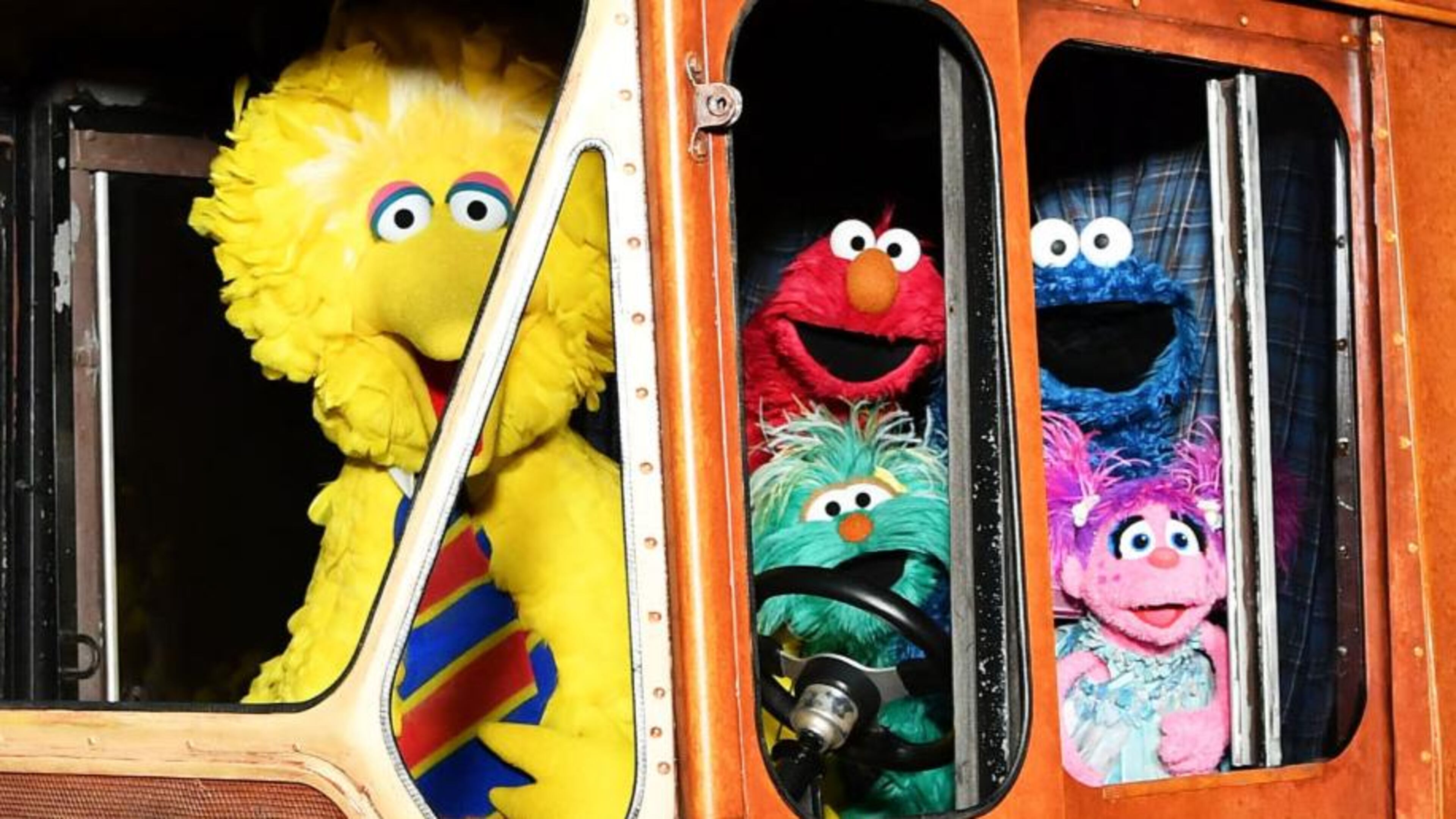 NEW YORK, NY - NOVEMBER 09: Sesame Street Characters (L-R) Big Bird, Elmo, Cookie Monster, and Abby Cadabby attend HBO Premiere of Sesame Street's The Magical Wand Chase at the Metrograph on November 9, 2017 in New York City. (Photo by Slaven Vlasic/Getty Images for HBO)