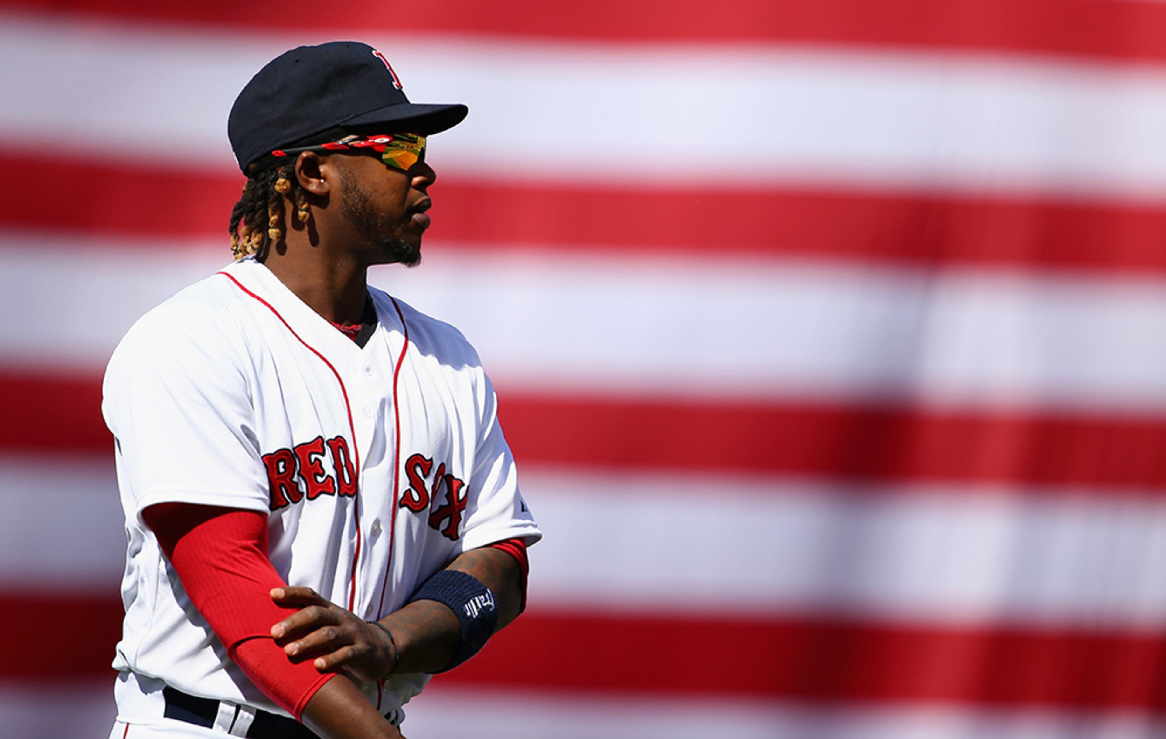 Boston outfielder/first baseman Hanley Ramirez (above) had been marginally mentioned as a potential trade piece in a deal that would be loaded with a pool of top prospects, including infielders Yoan Moncada and Rafael Devers.