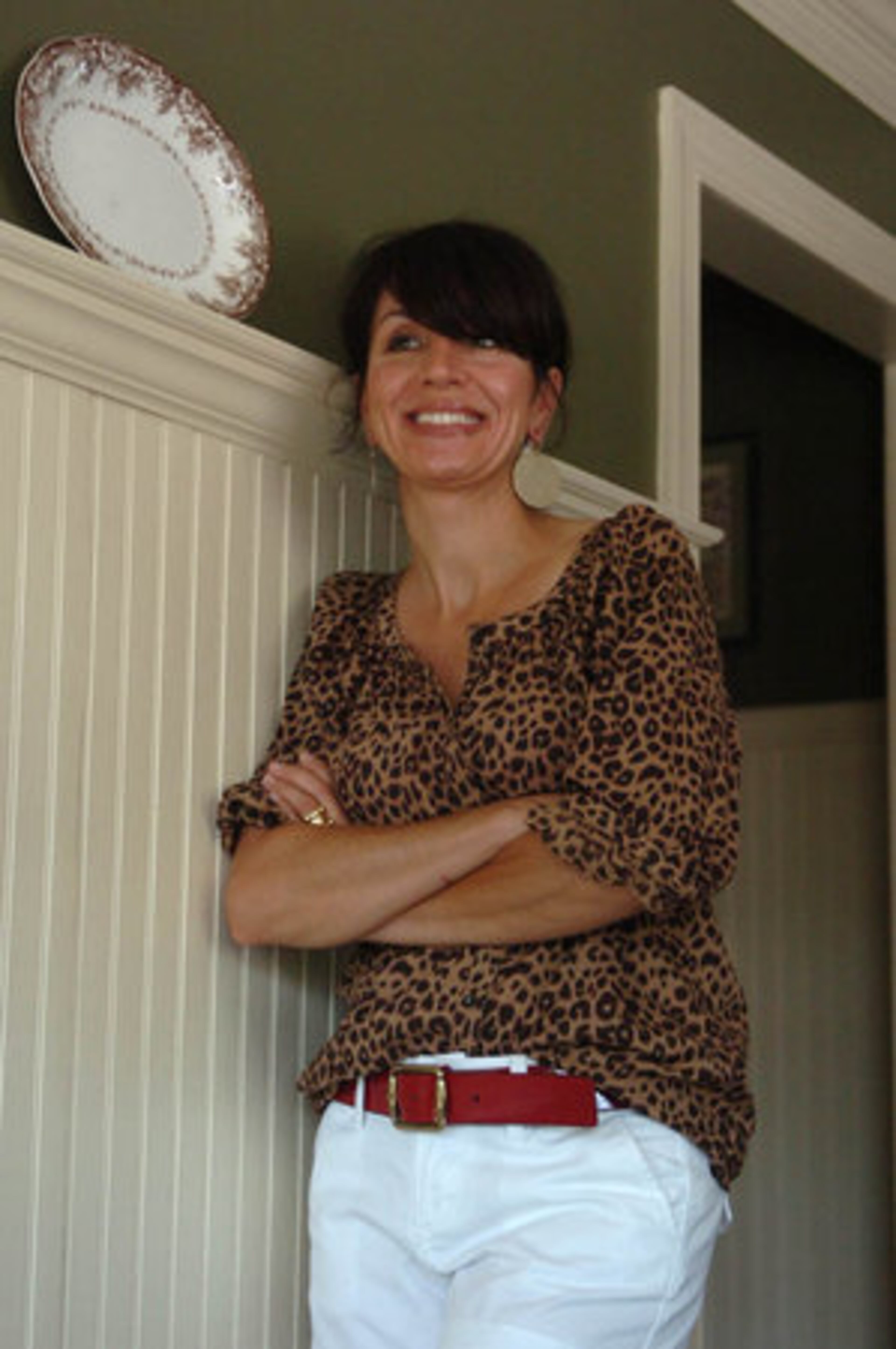 Beth Locker found this blouse for $12 at The Gap. She also likes to shop at Anthropologie, J. Crew, Old Navy and Target. As far as labels? "I don't shop labels. I buy what looks and feels good."