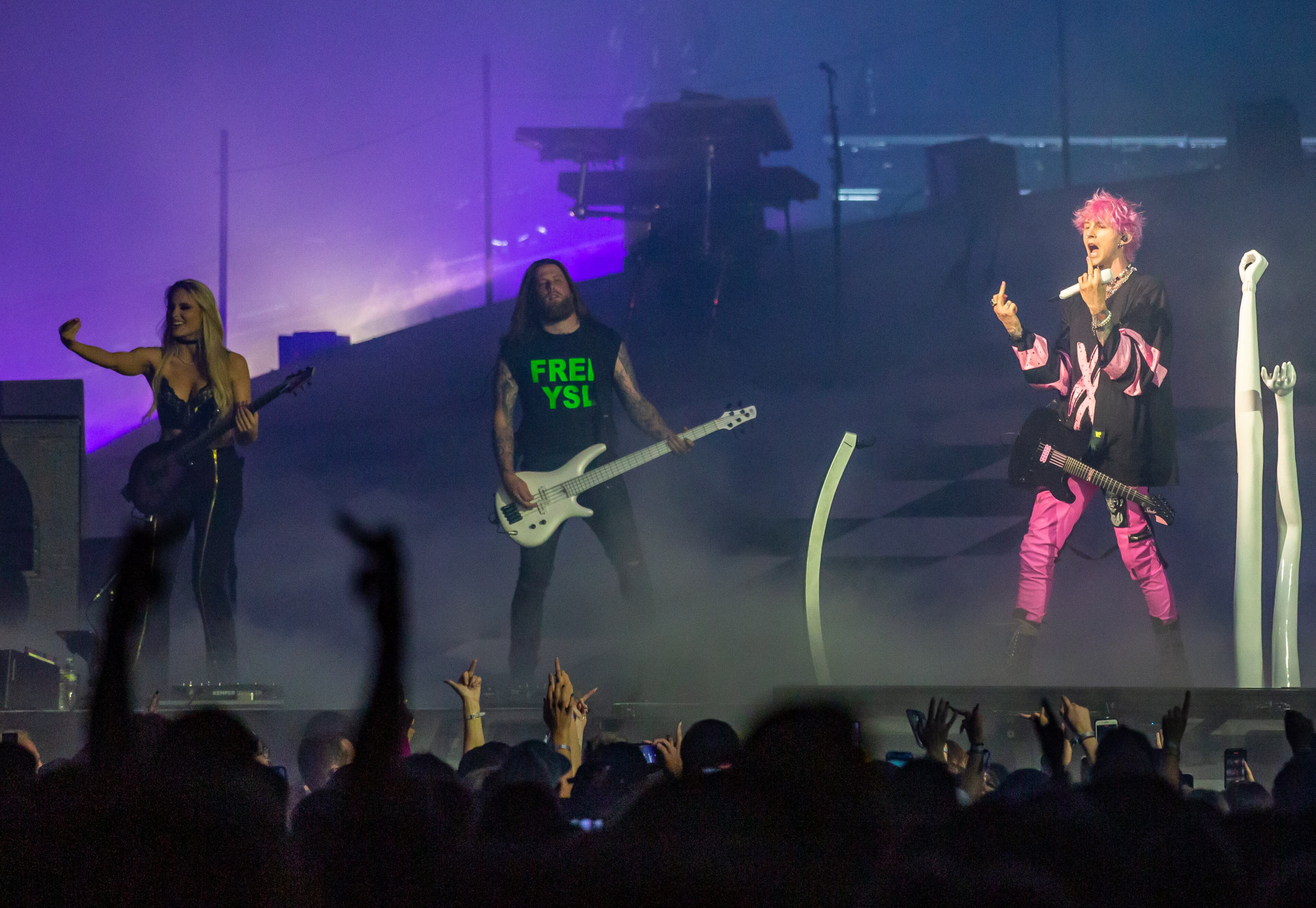 Machine Gun Kelly brings his Mainstream Sellout tour to State Farm Arena in Atlanta on Friday, June 17, 2022. (Photo: Ryan Fleisher for The Atlanta Journal-Constitution)