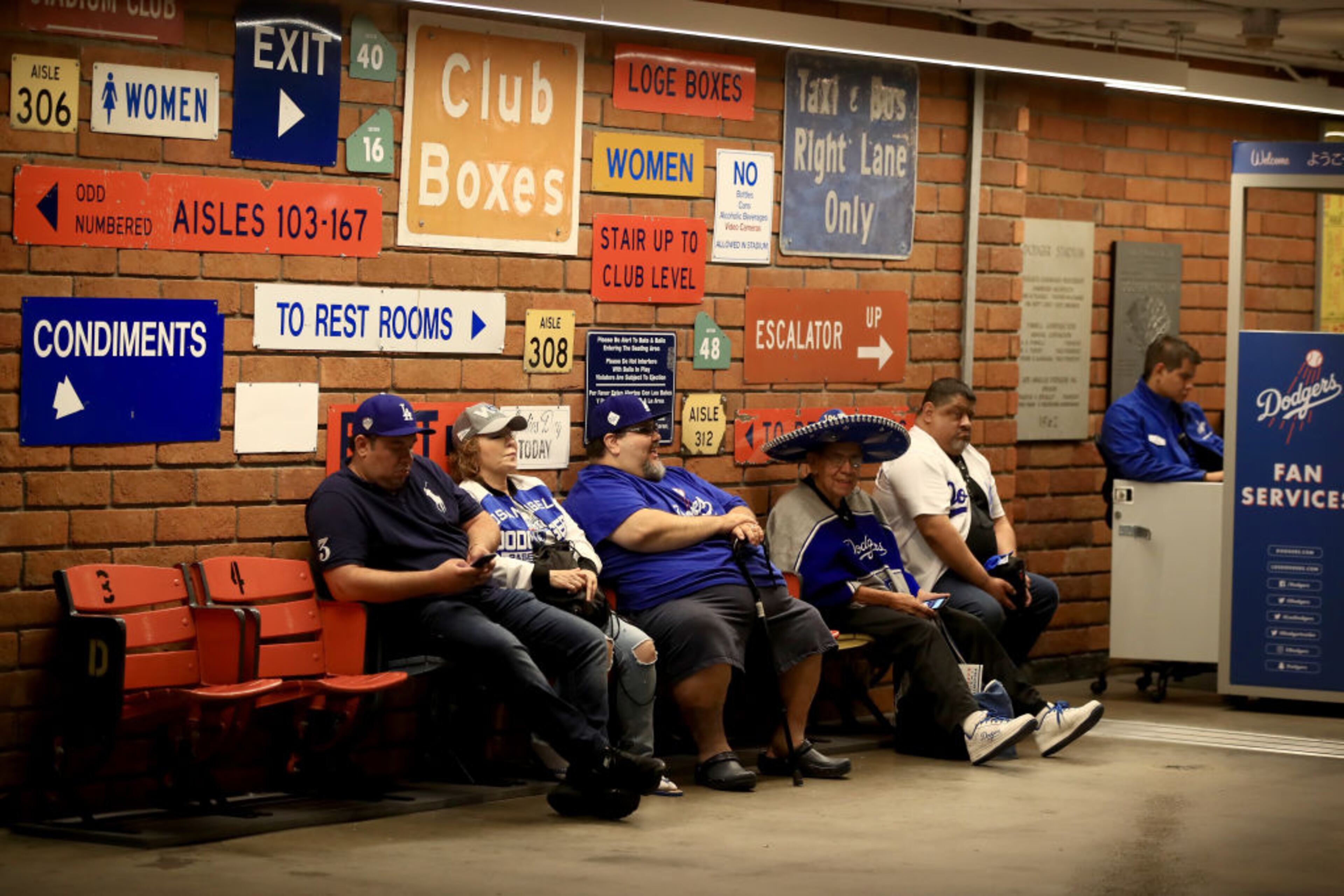 LOS ANGELES, CA - OCTOBER 26: Los Angeles Dodgers fans are seen after their teams 3-2 win over the Boston Red Sox in Game Three of the 2018 World Series at Dodger Stadium on October 26, 2018 in Los Angeles, California. (Photo by Sean M. Haffey/Getty Images)
