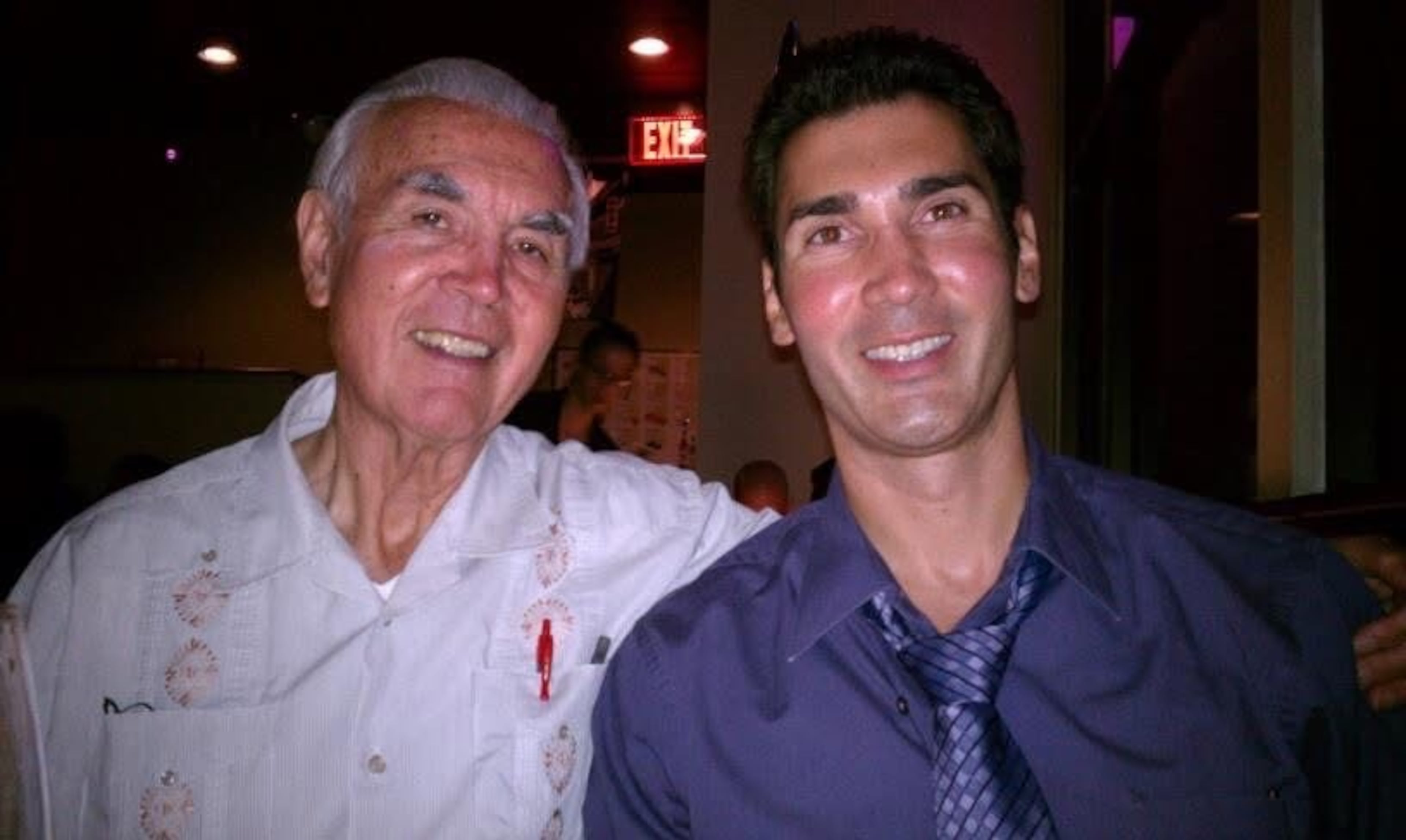 Carlos Plazas and his son, AJC Opinion Editor David Plazas, on June 20, 2021. (Courtesy of David Plazas)