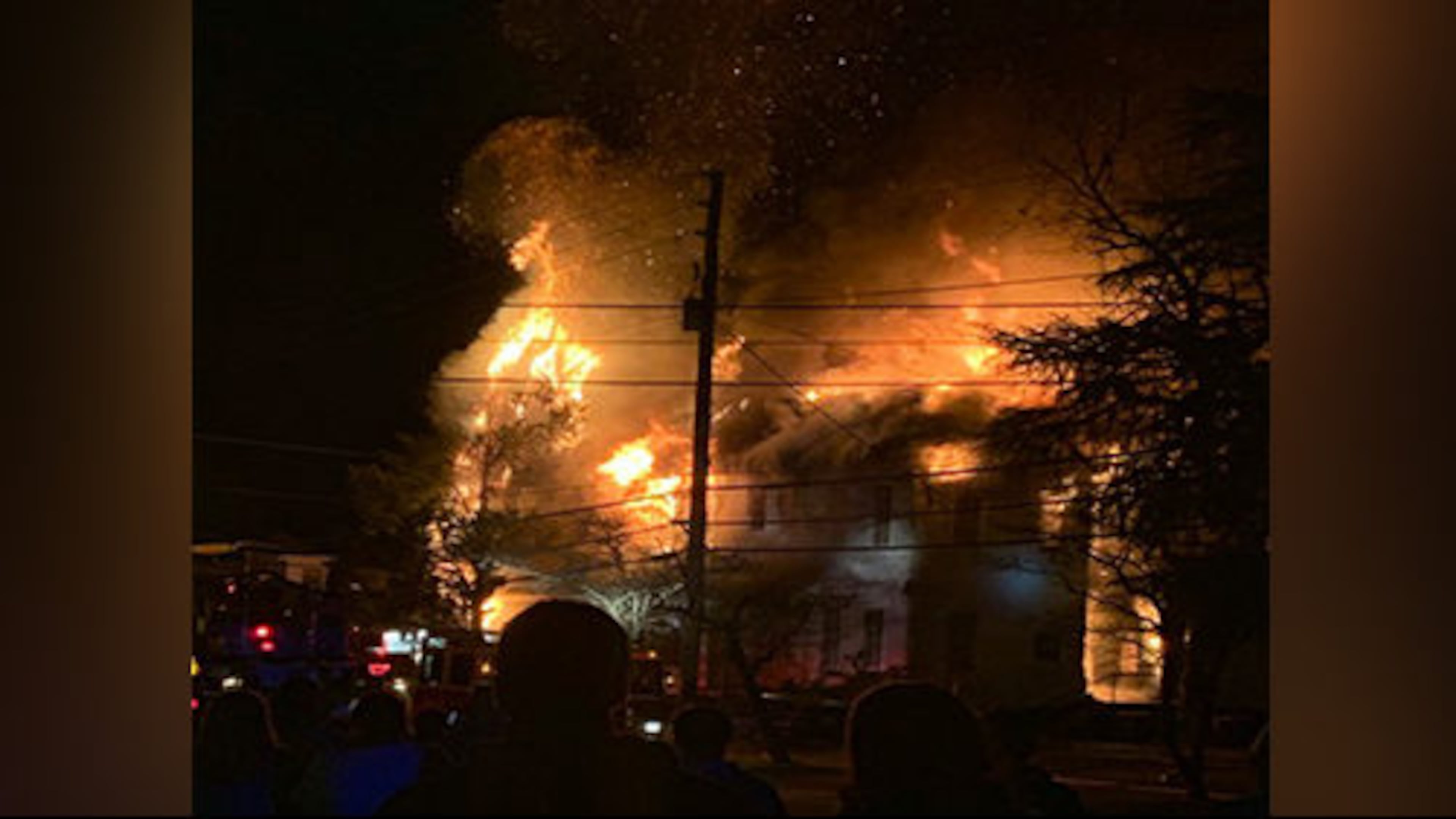 A fire destroyed a Georgia College fraternity house.