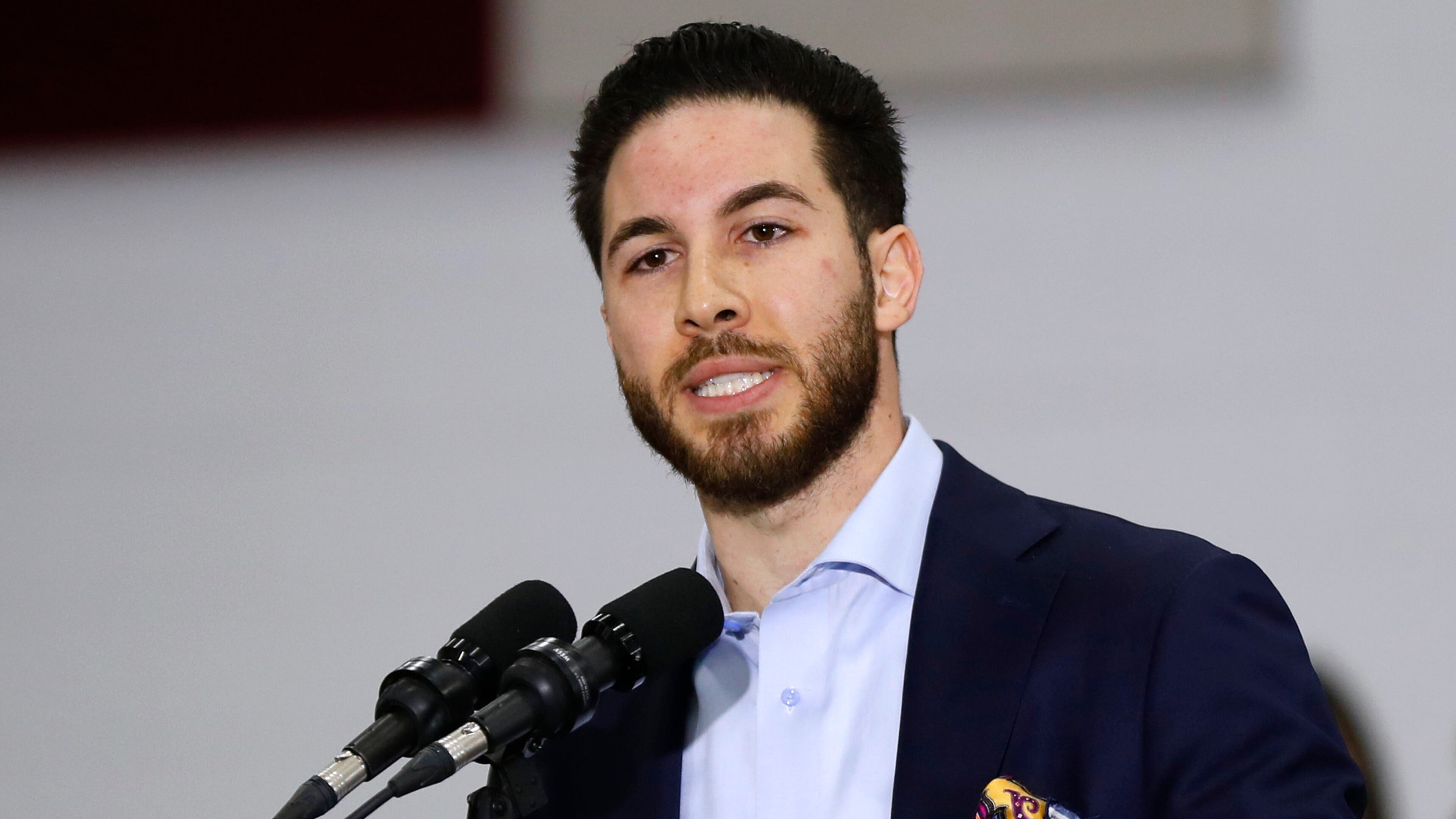 FILE - Rep. Abdullah Hammoud, D-Dearborn, speaks during a campaign rally in Dearborn, Mich., on March 7, 2020. (AP Photo/Paul Sancya, File)