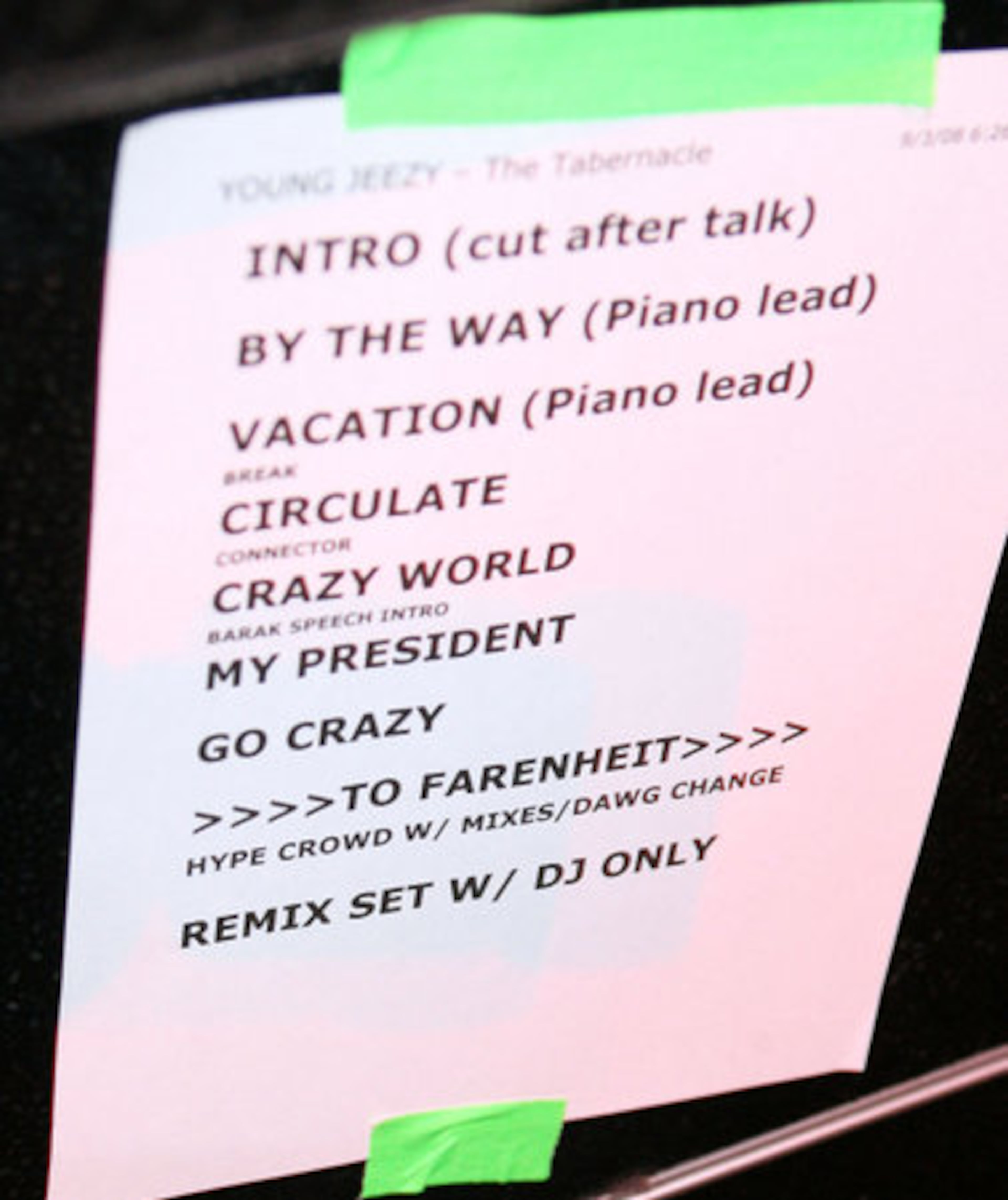 He had his performance well planned.