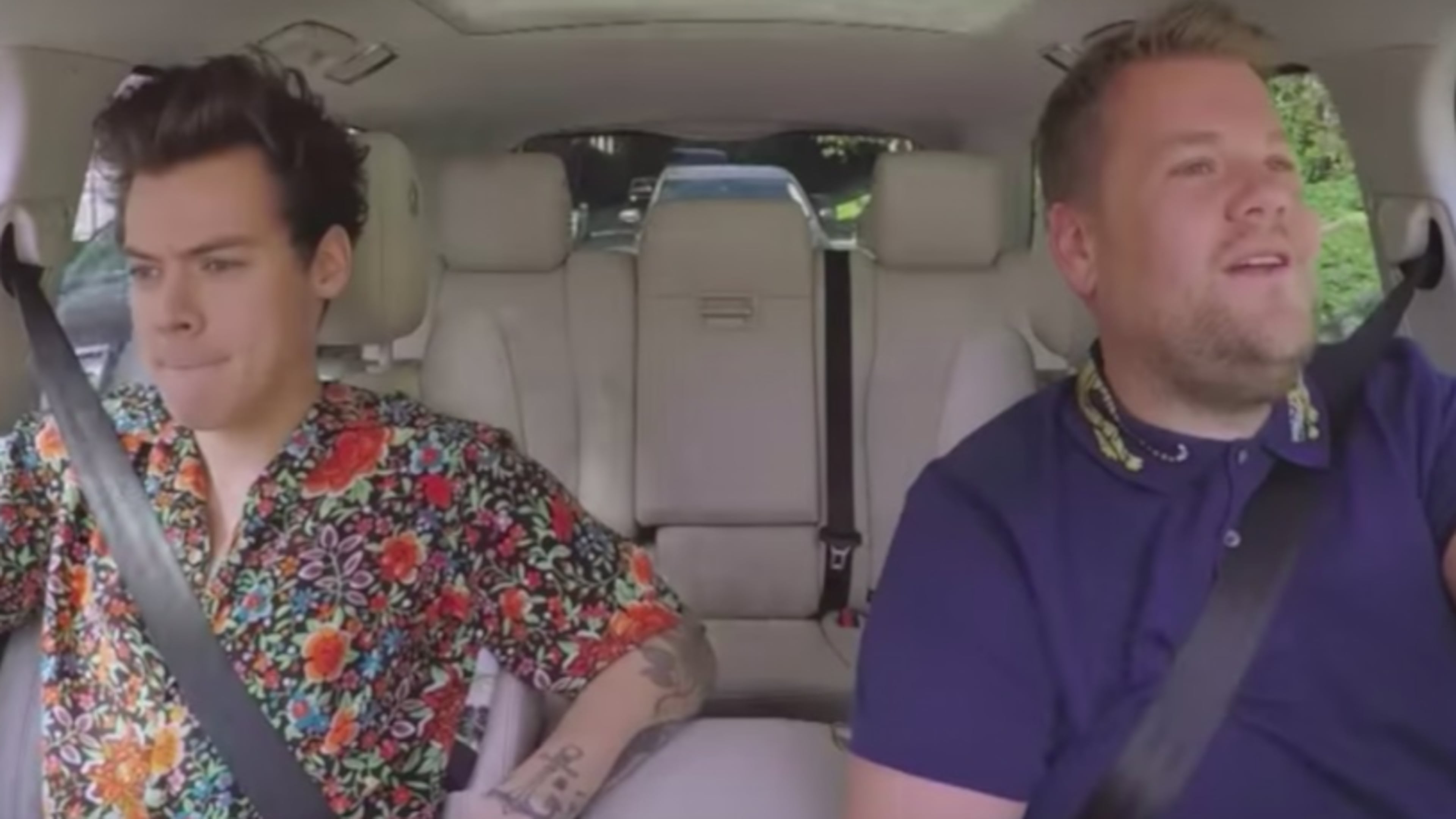 Former One Direction singer Harry Styles and James Carden took to the road to sing songs and trade stories.