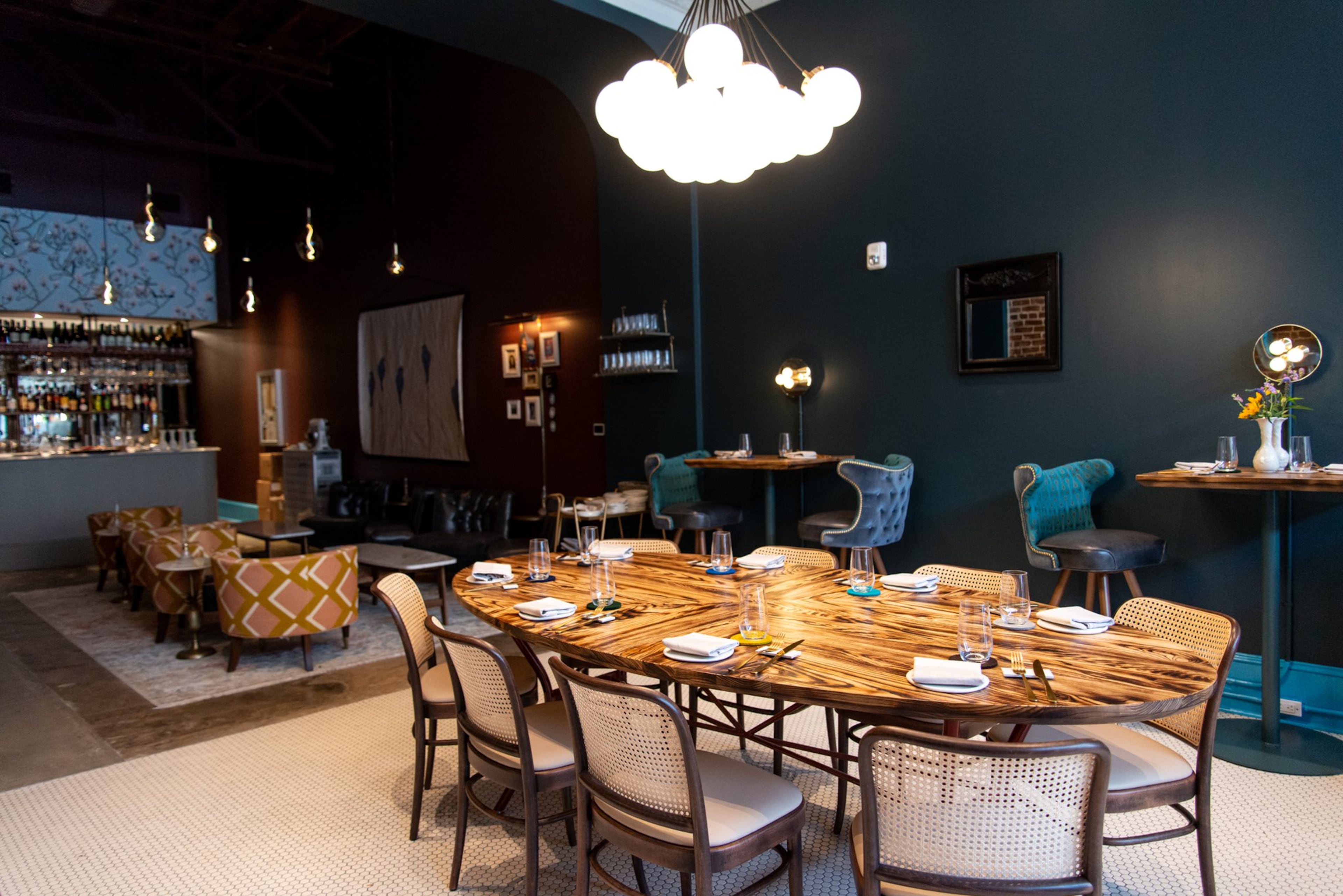 Southern Belle dining area and bar area. Photo credit- Mia Yakel.