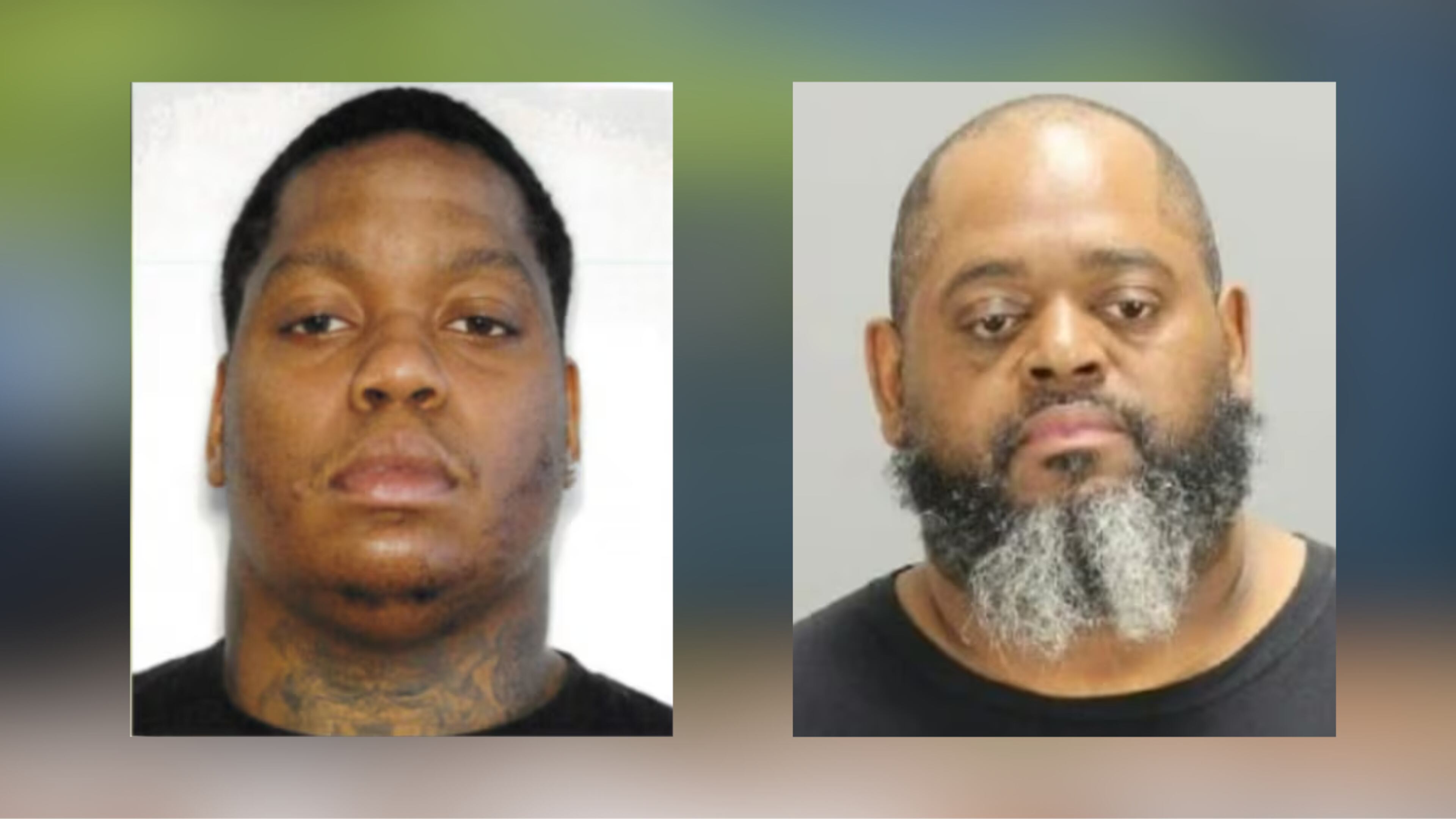 Nigel Blackwood (left) and Donnell McKnight, alleged Outcast Motorcycle Club members, face charges in connection with a deadly shooting at a club gathering in Forest Park on April 27, 2025. Police said the violence stemmed from a gang territory dispute. (Channel 2 Action News)